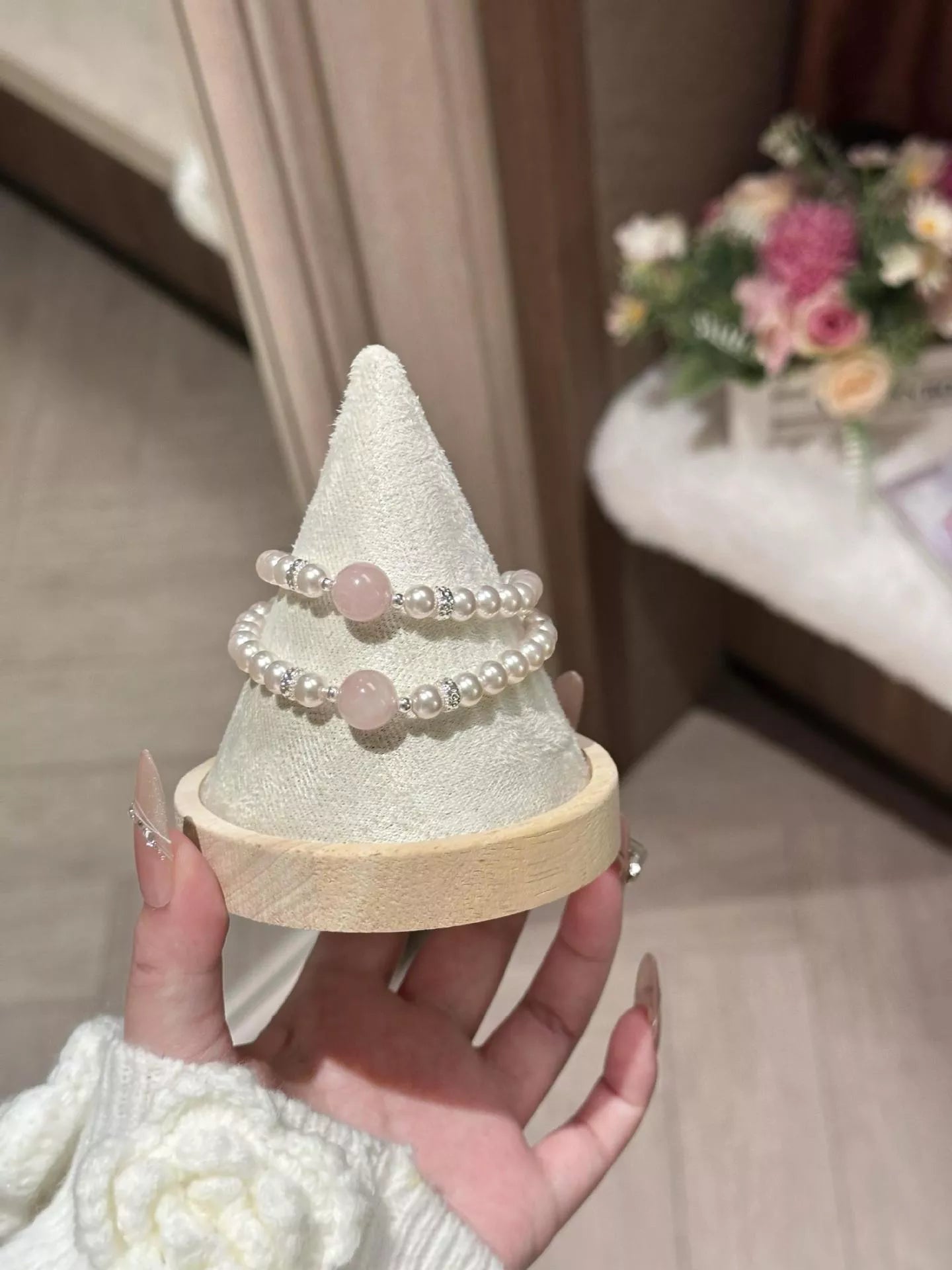 Trendsi Alloy Pearl Bracelet -