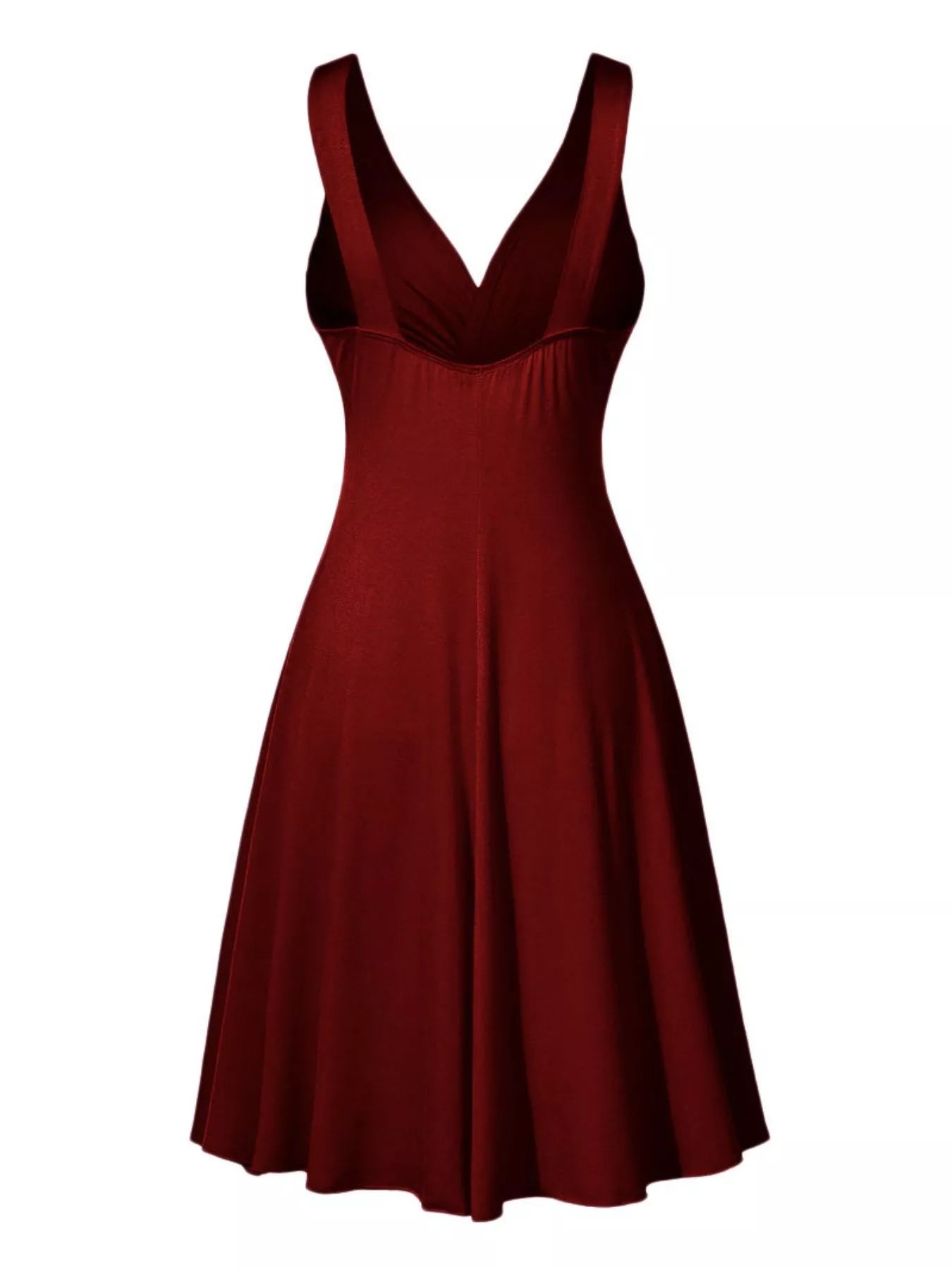 Trendsi Full Size Twisted Sleeveless Ruched Waist A-Line Dress Plus Size -