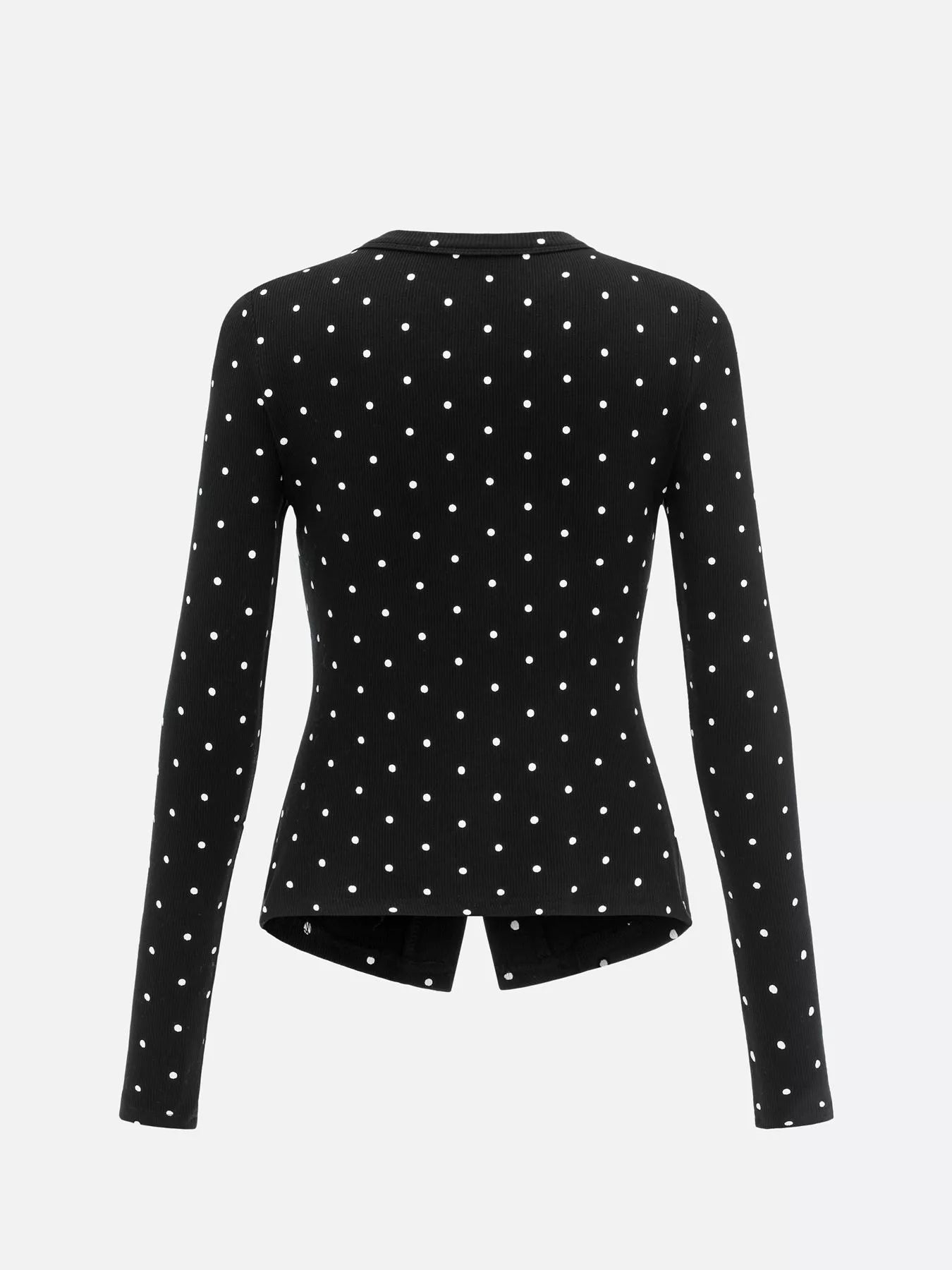 Trendsi Polka Dot Button-Down Knit Cardigan -