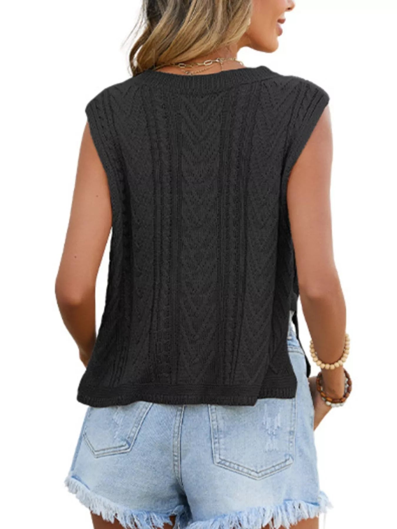 Trendsi Chevron Knit Sweater Vest -