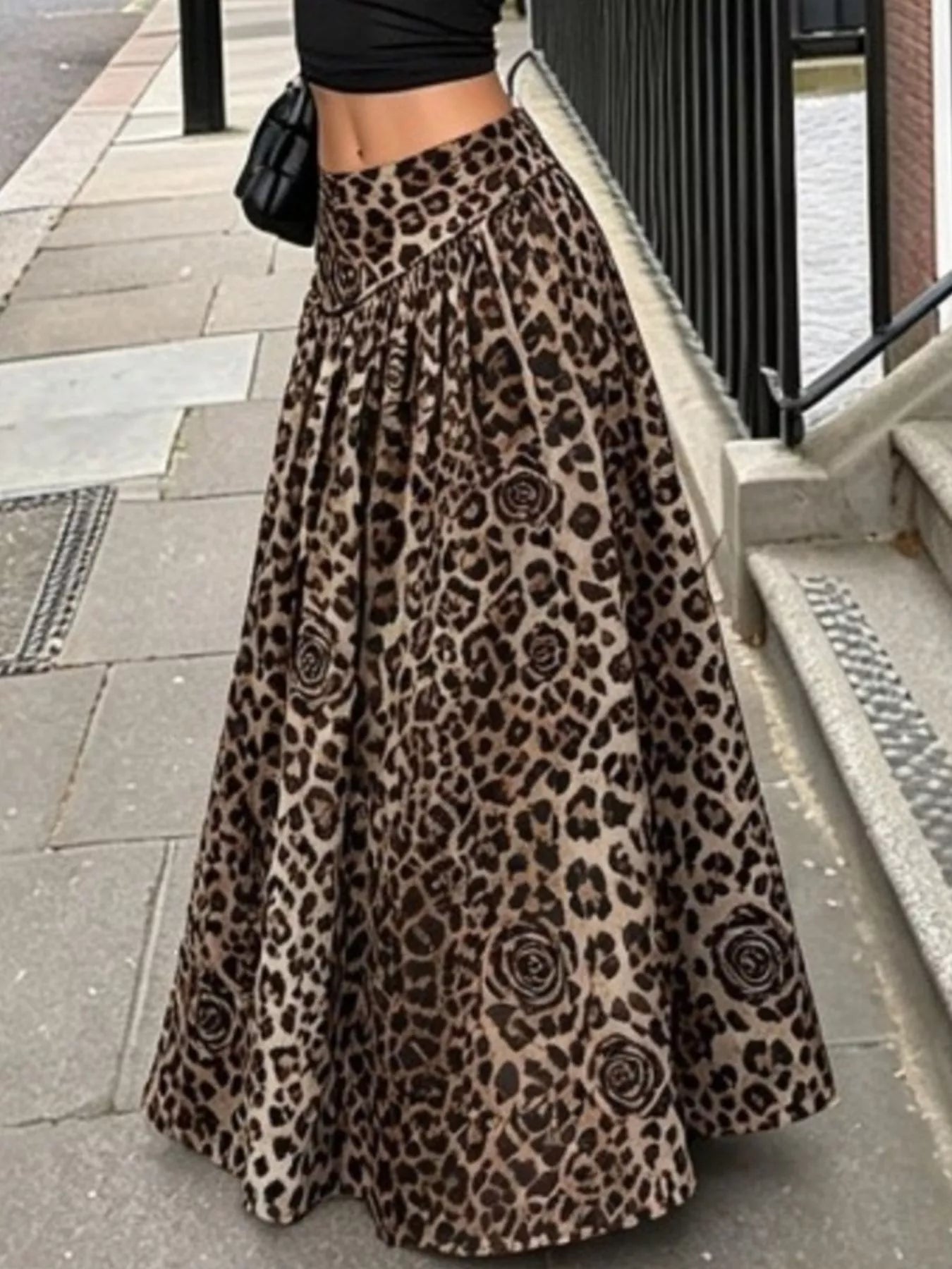 Trendsi Animal Print Maxi Skirt -