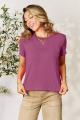 Trendsi Basic Bae Full Size Round Neck Short Sleeve T-Shirt Plus Size -
