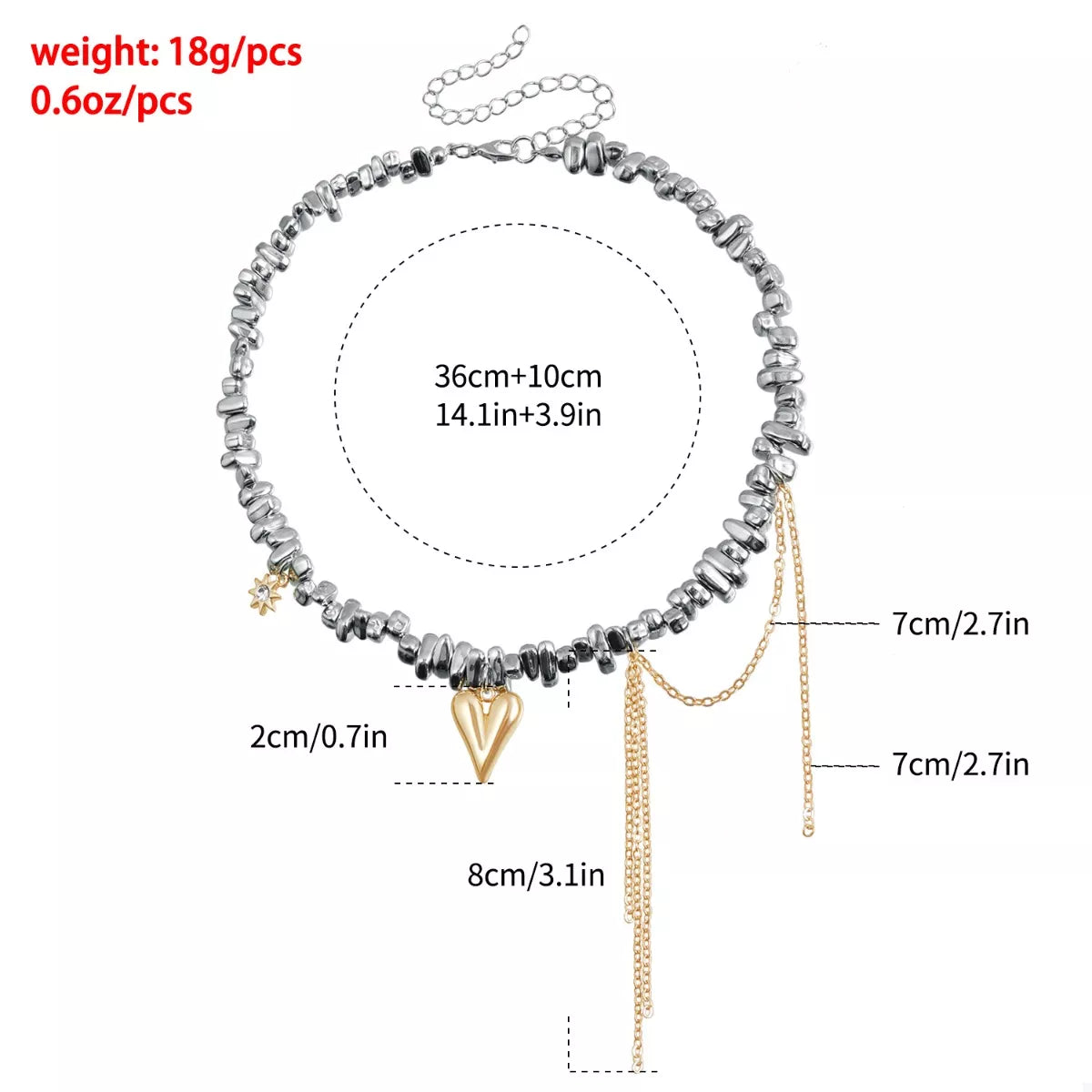 Trendsi Silver-Plated Heart Necklace -