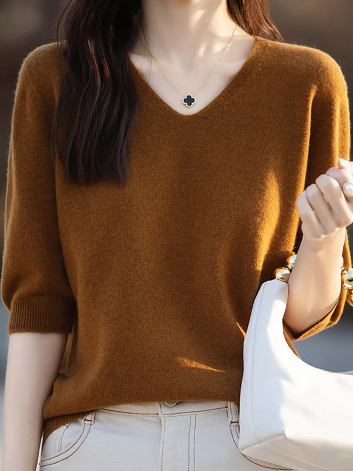 Short-sleeve sweater