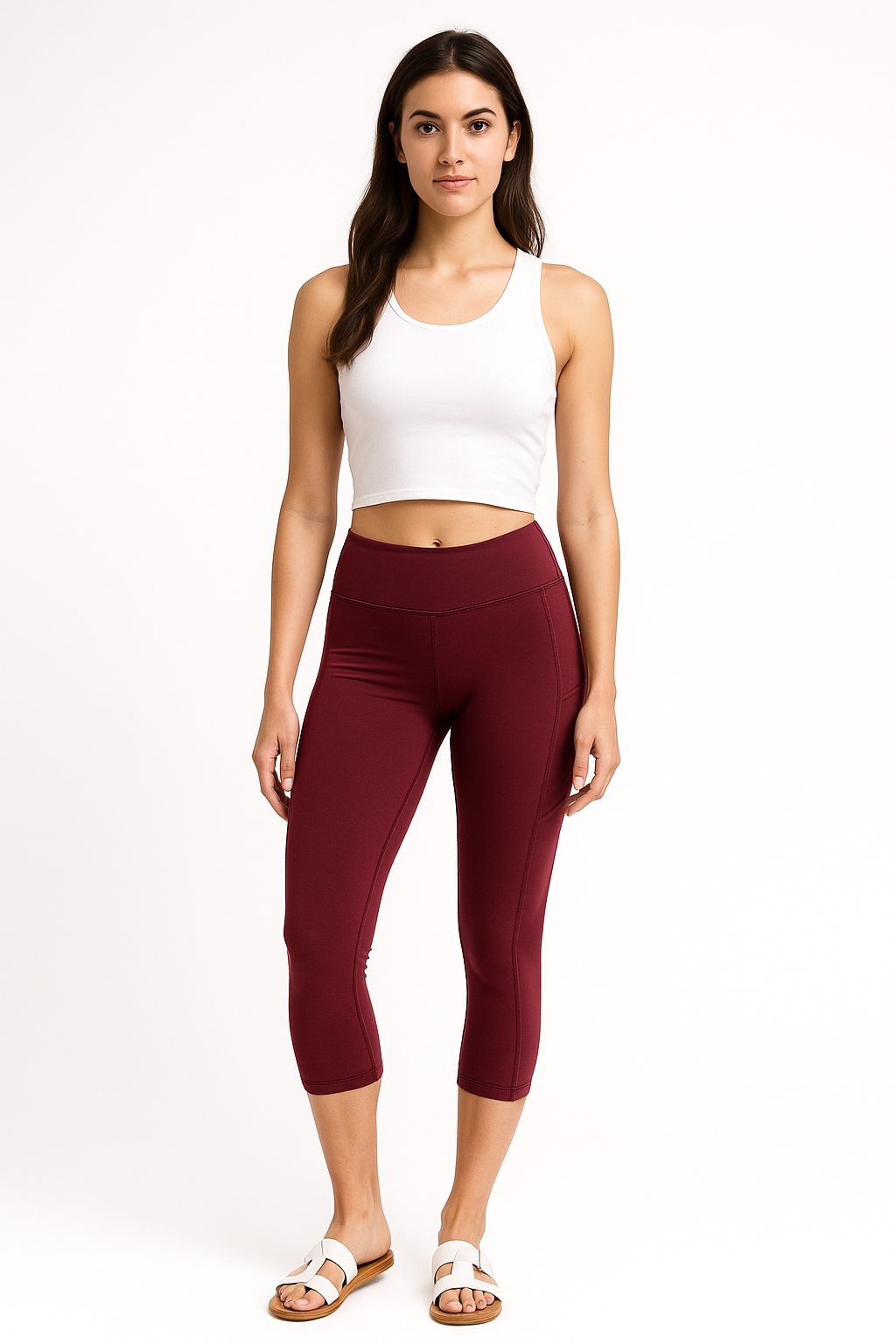 Rae Mode High Waist Active Workout Capri Leggings - Pants sb_bottoms