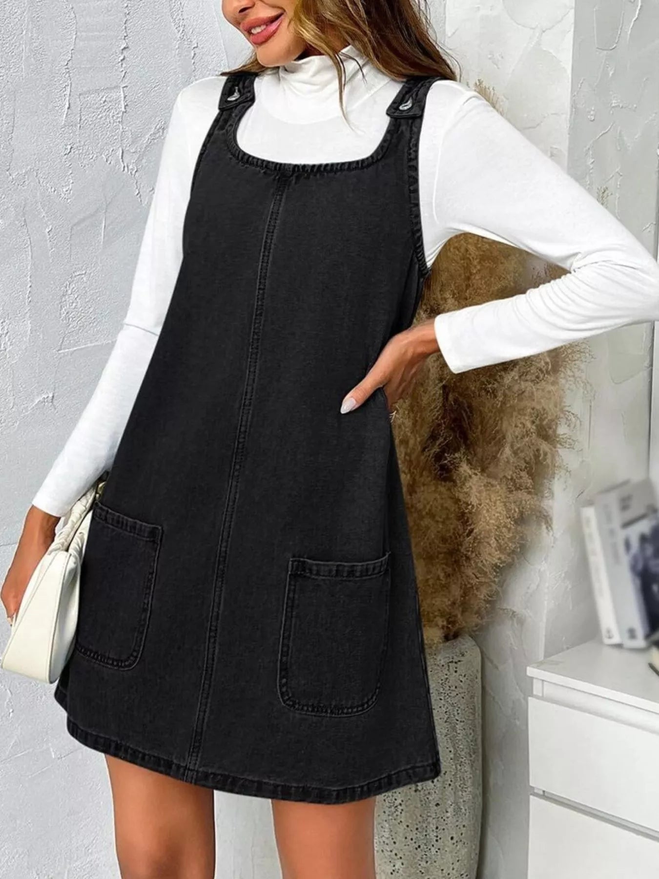 Trendsi Casual Scoop Neck Sleeveless Denim Dress -