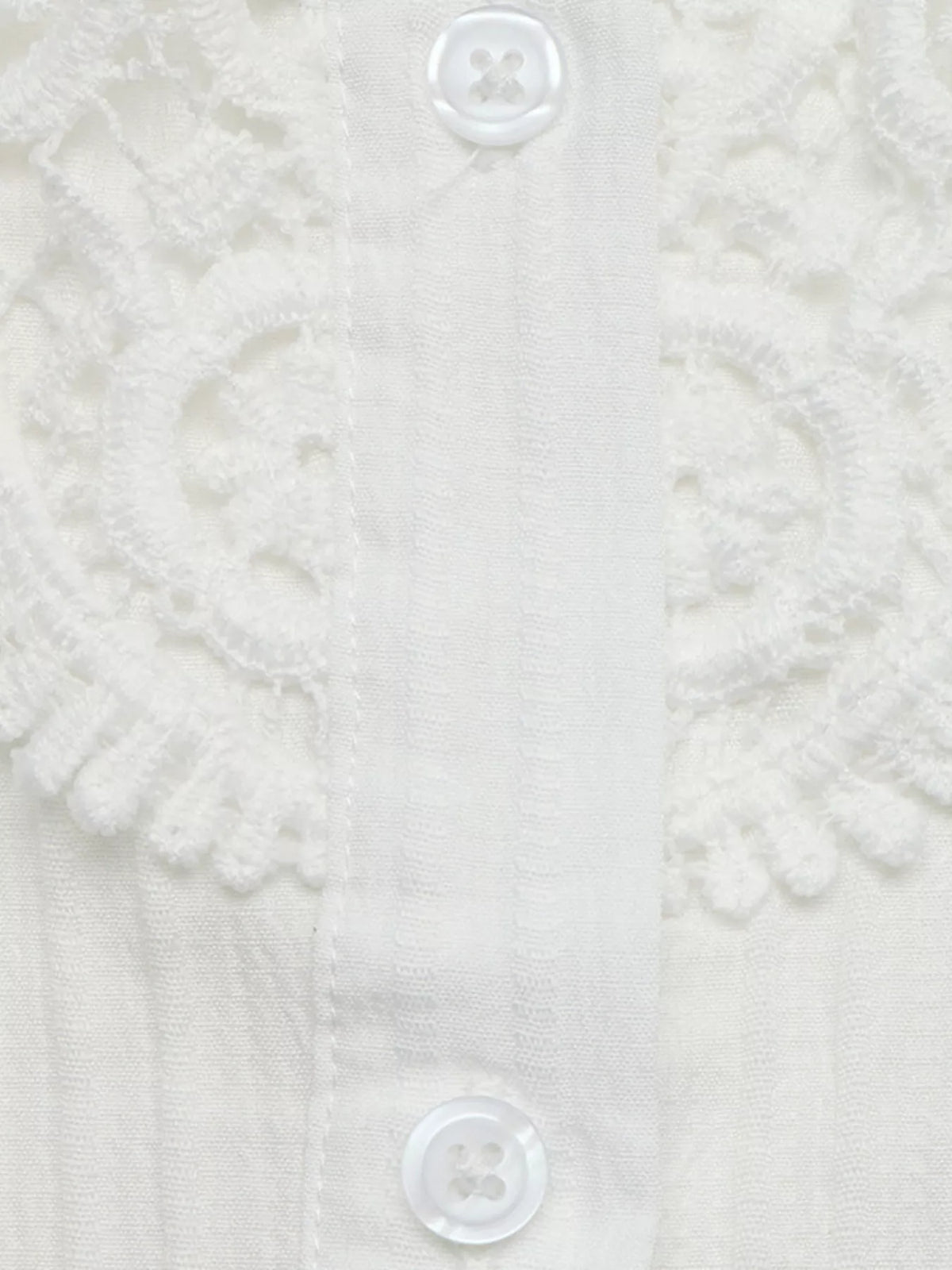 Lace detail long sleeve shirt