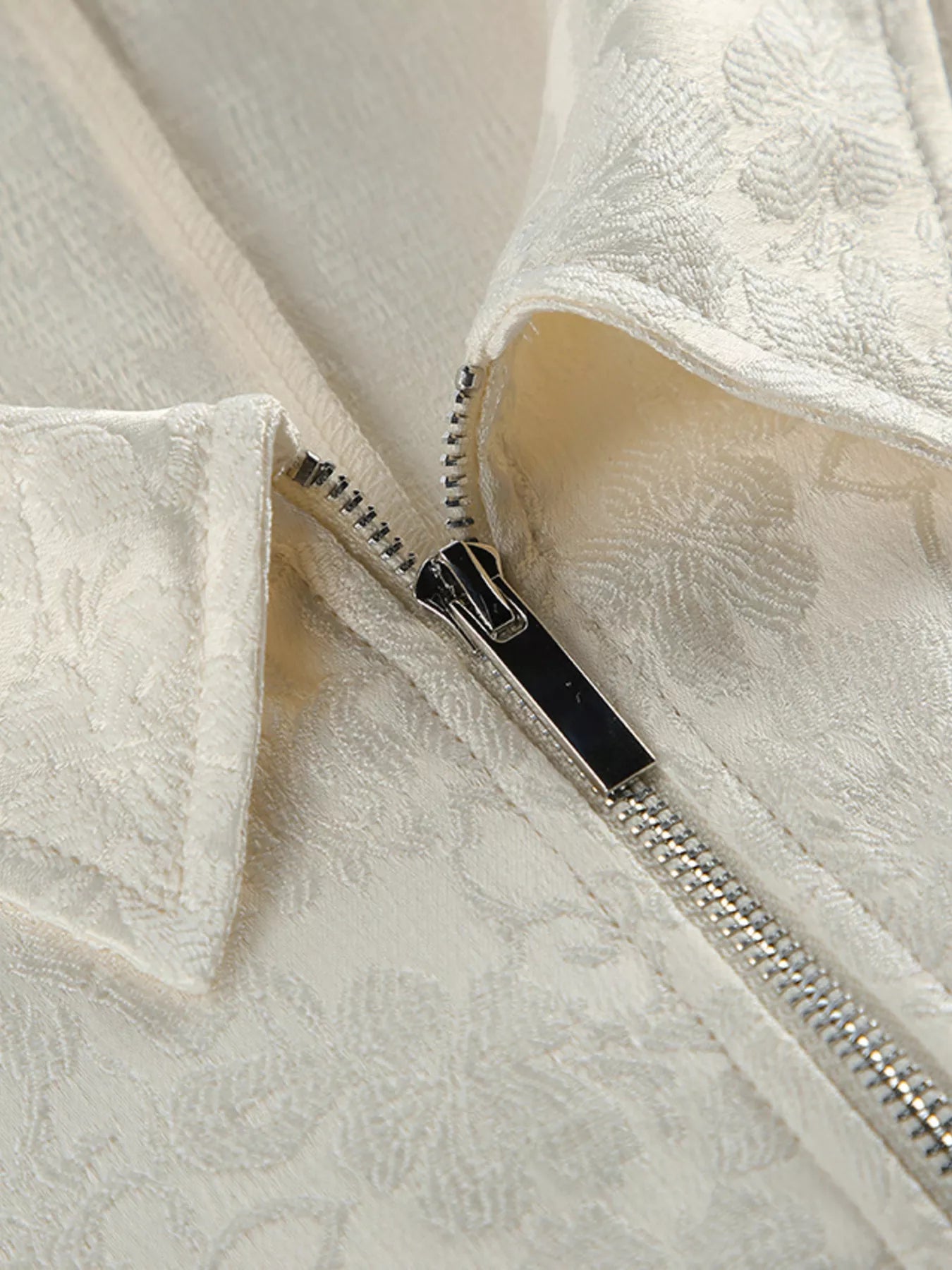 Trendsi Jacquard Bomber Jacket with Drawstring Waist -