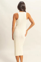Trendsi HYFVE Round Neck Bodycon Ribbed Knit Dress - Dresses