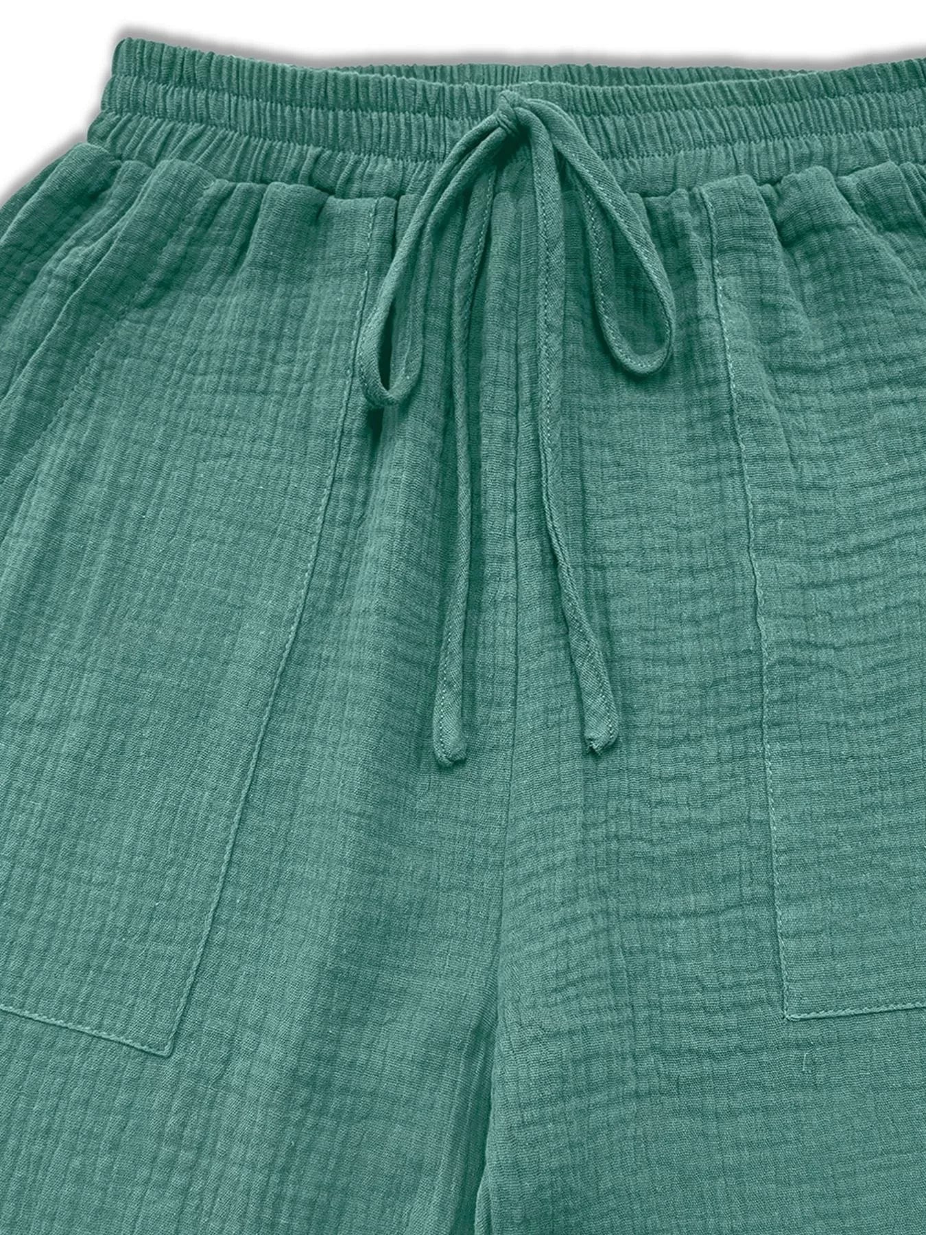 Trendsi Loose Fit Gauze Drawstring Pants -