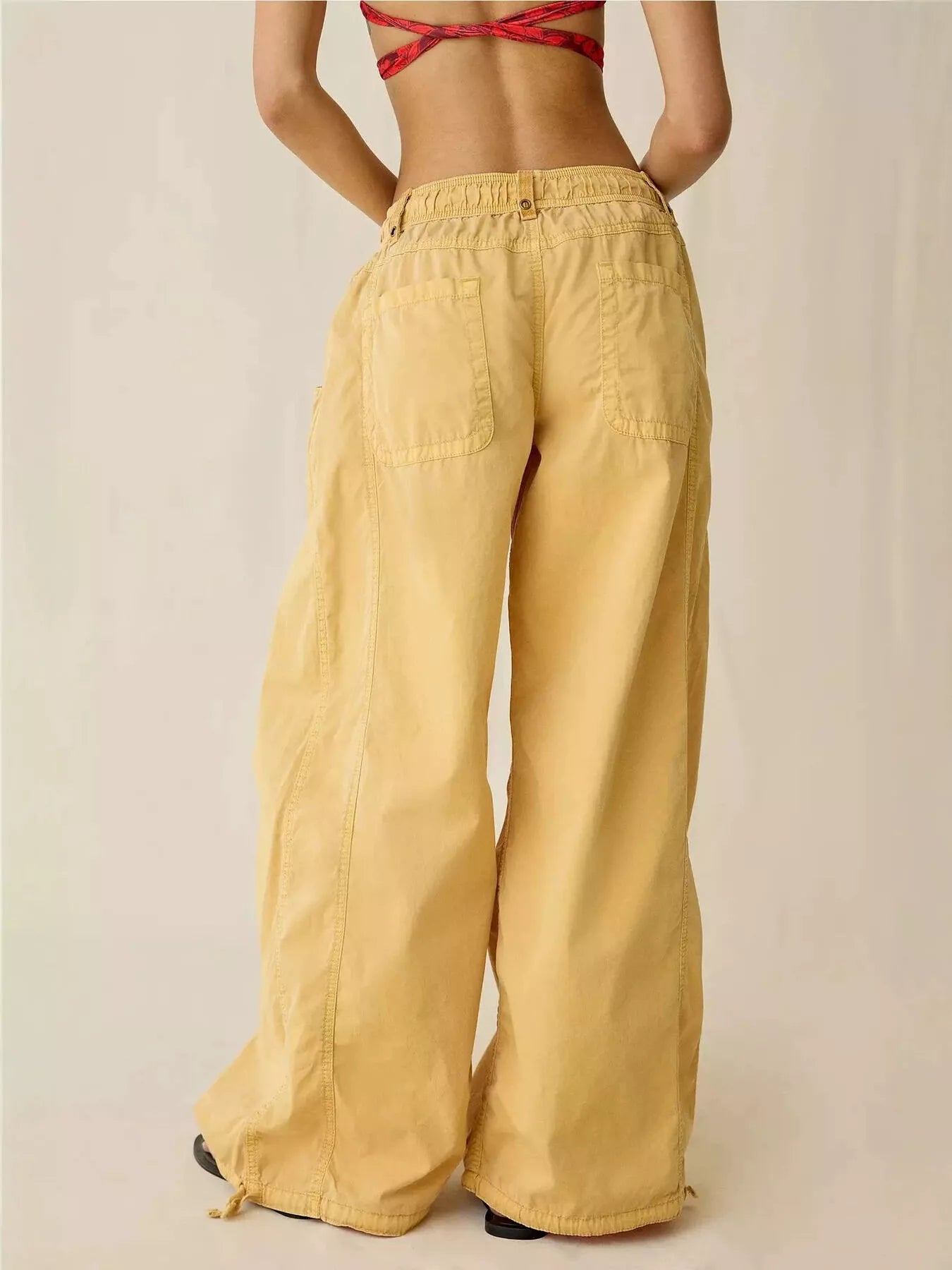 Trendsi High-Waisted Cargo Wide-Leg Pants -