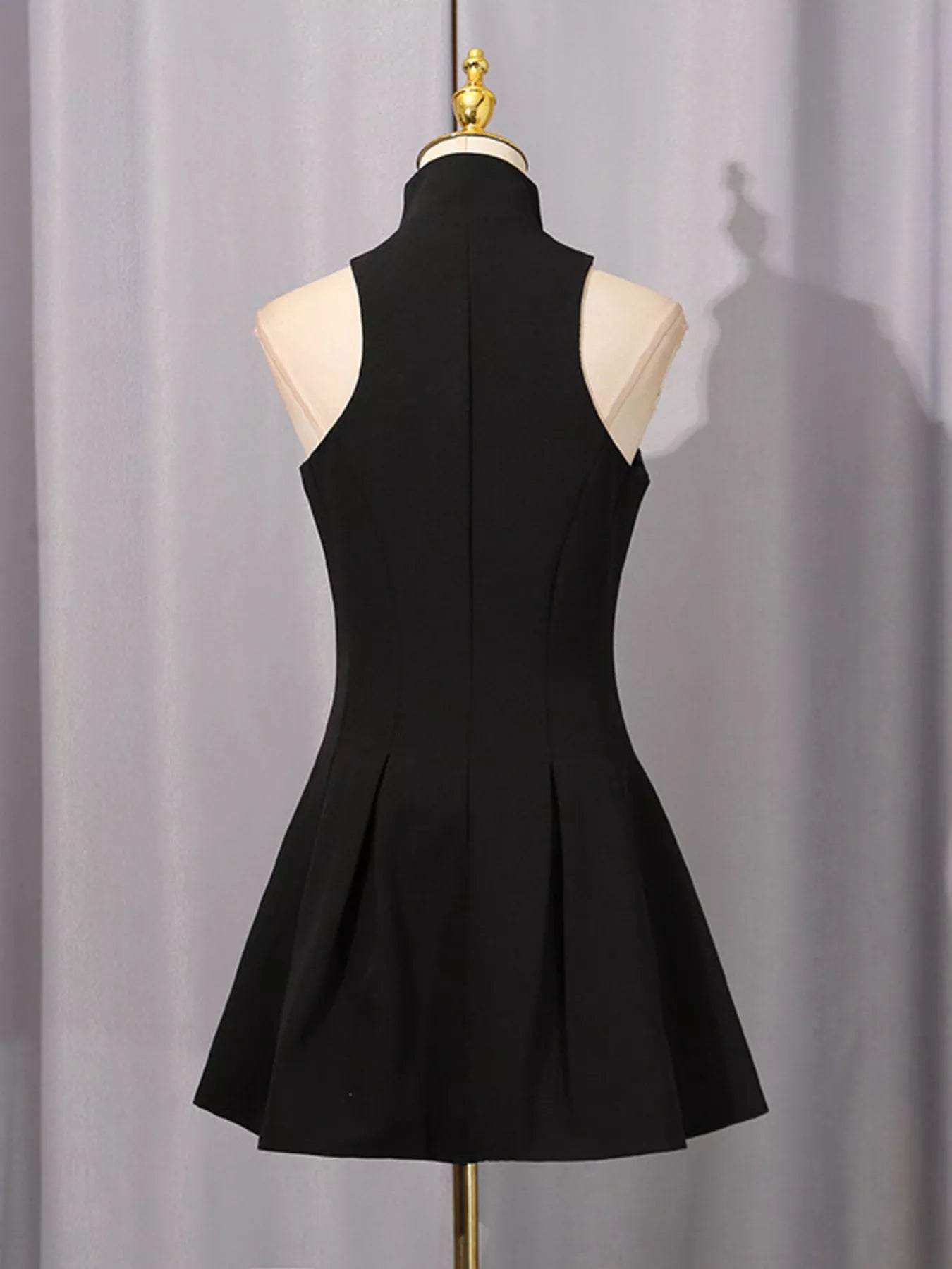Trendsi Zip Up Sleeveless Mini Dress -