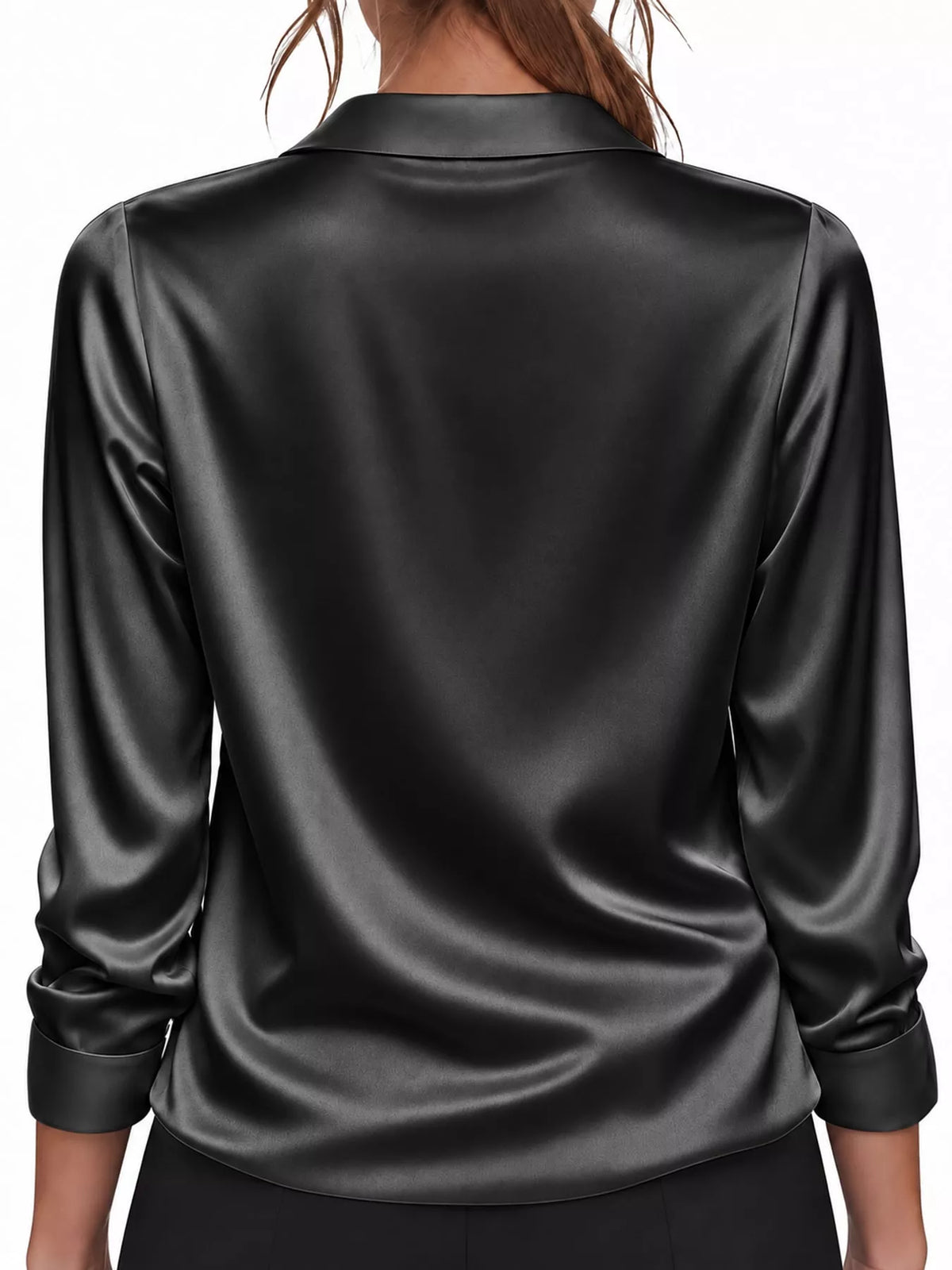 Long-sleeve blouse, back view