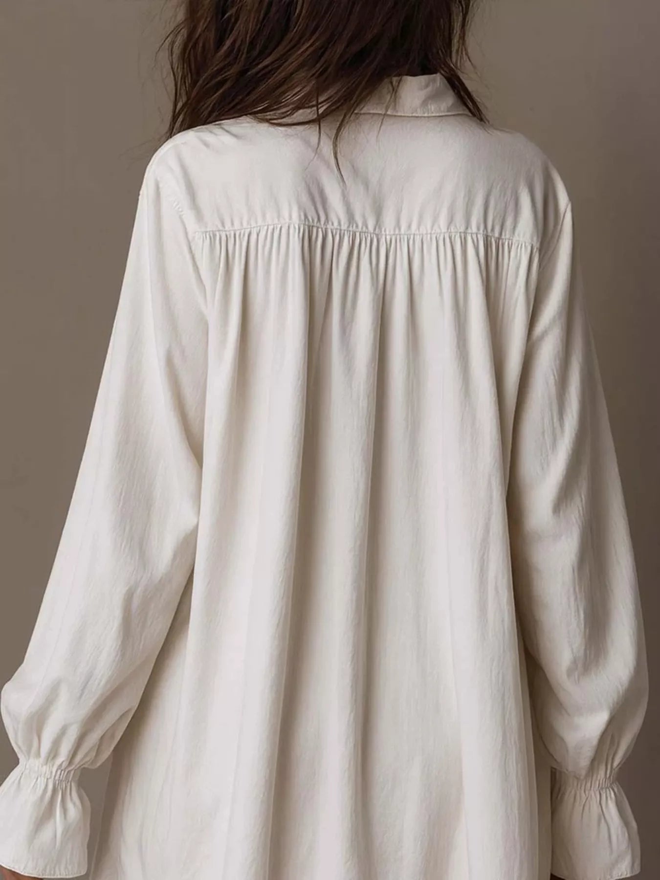 Trendsi Embroidered High-Low Shirt Dress -