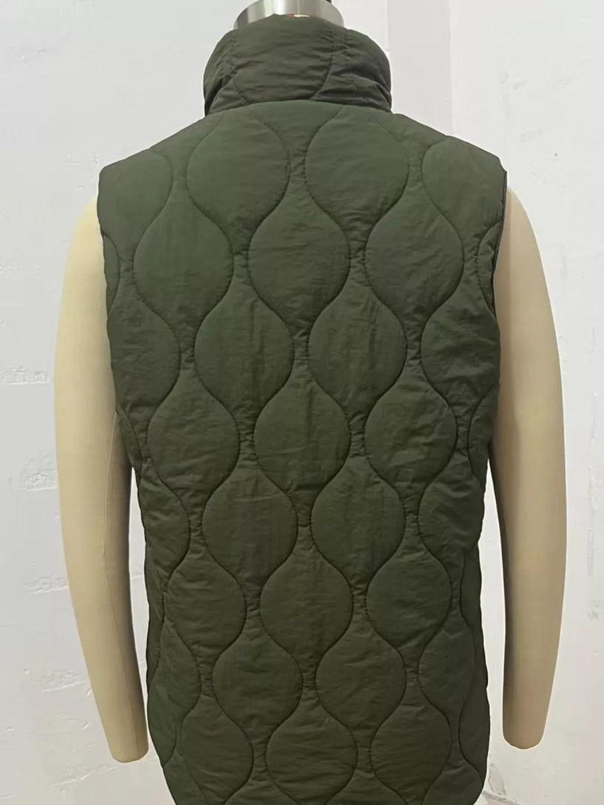 Quilted Snap-Front Vest — back view