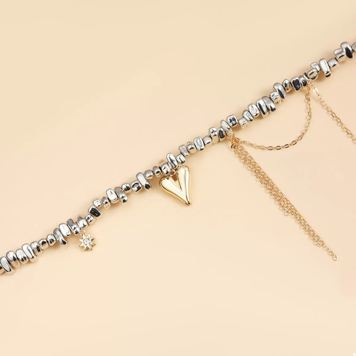Trendsi Silver-Plated Heart Necklace -