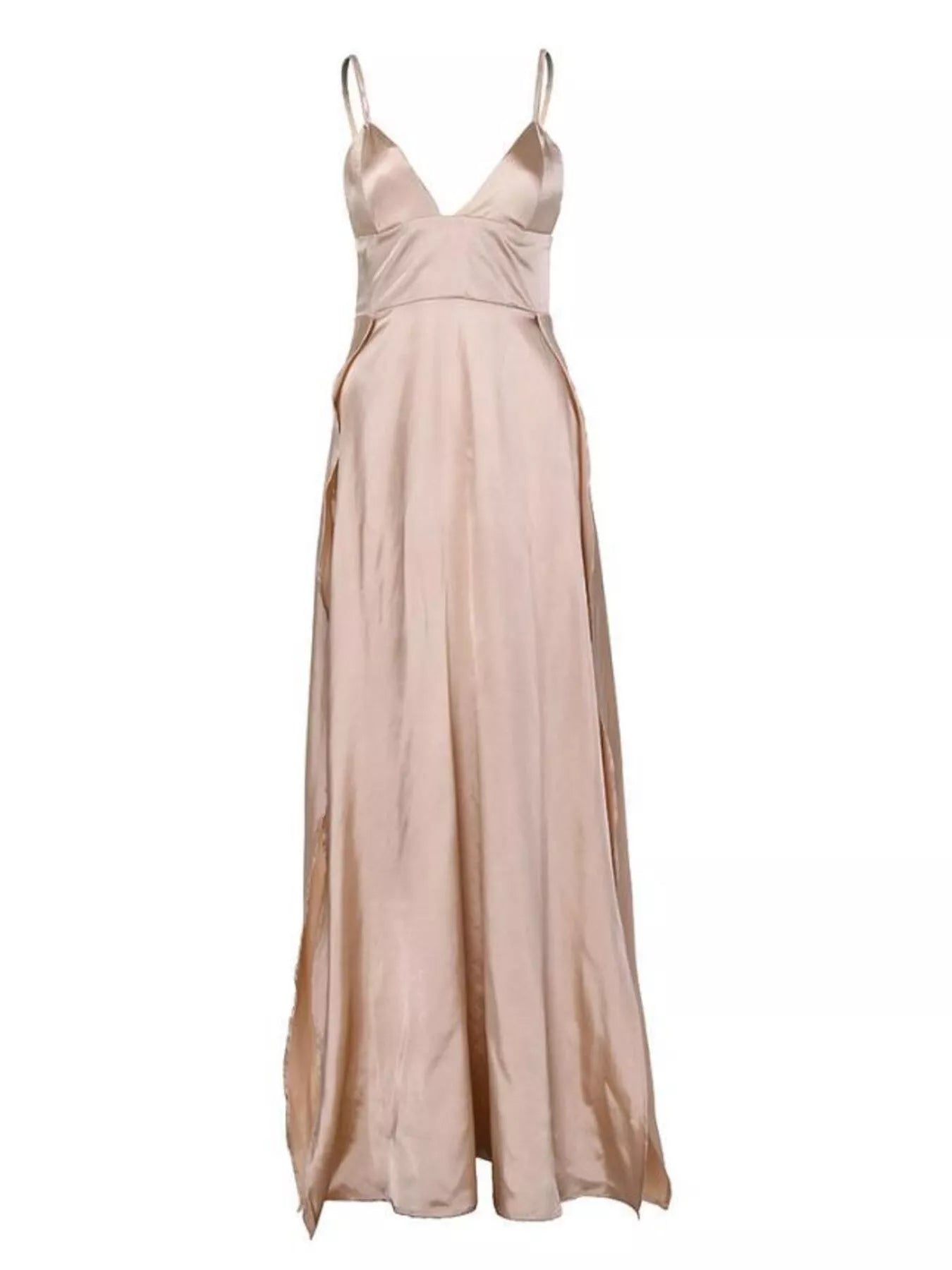 Trendsi High-Slit Spaghetti Strap Maxi Dress -