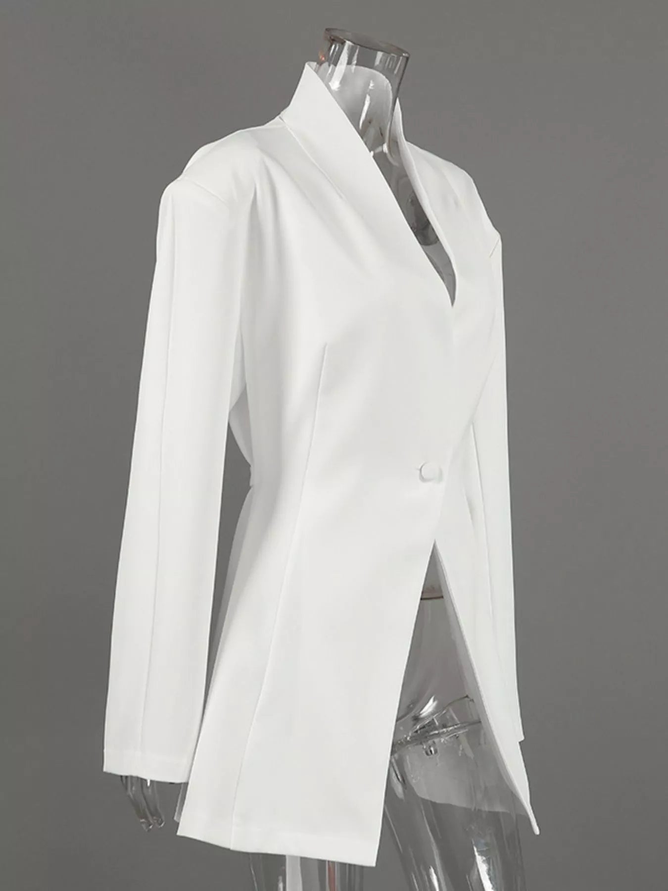 Trendsi One Button Long Sleeve Blazer -
