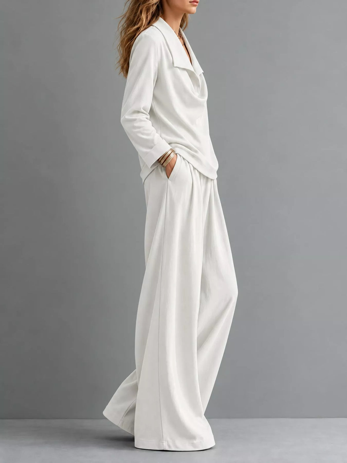 Top and Wide-Leg Pants Set — side view