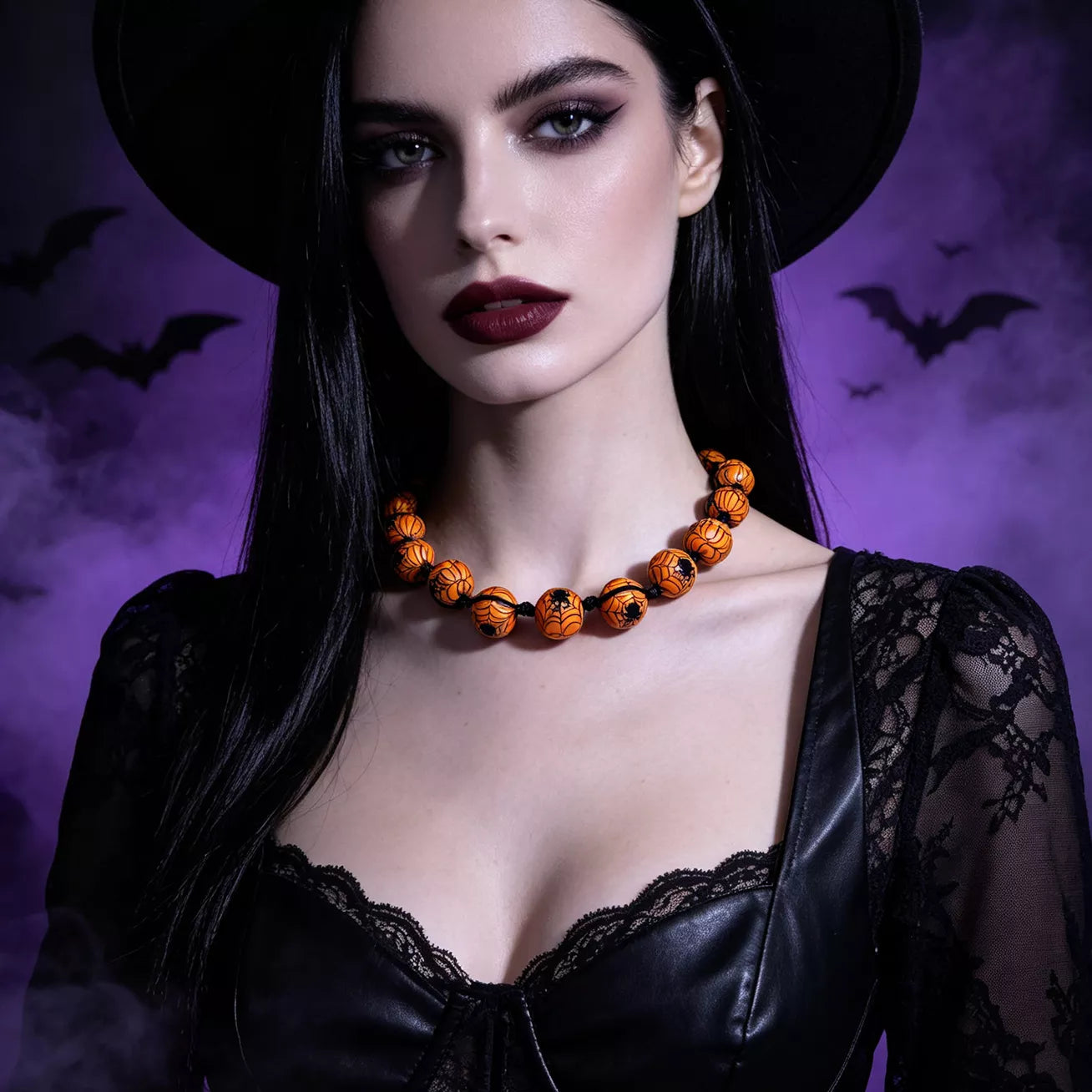 Trendsi Halloween Beaded Choker Necklace -