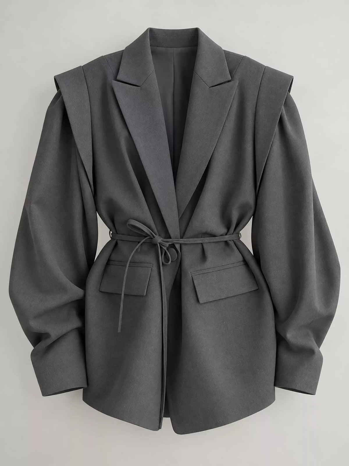 Collared long sleeve blazer, product view