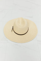 Trendsi Fame Boho Summer Straw Fedora Hat -