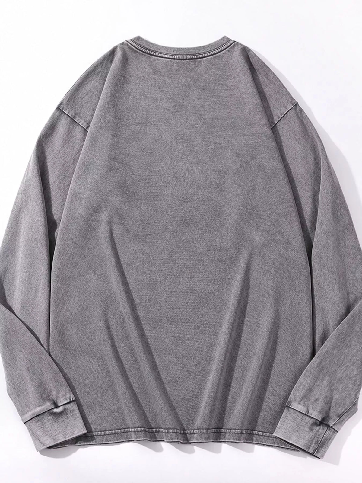 Washed Oversized Long Sleeve T-Shirt — back view