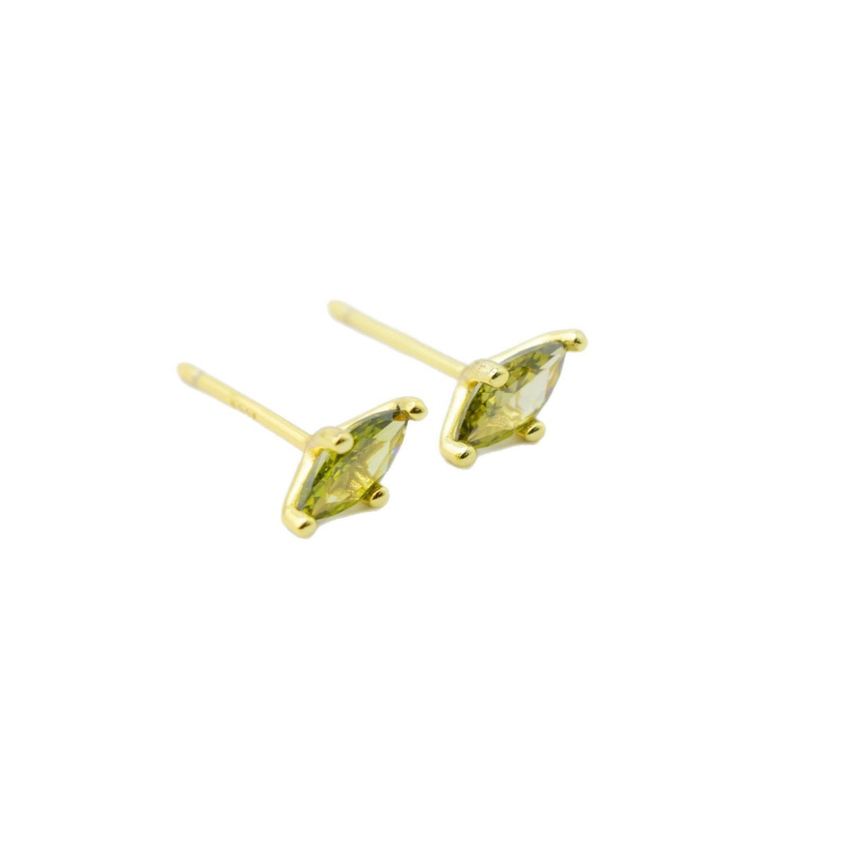 Trendsi 18K Gold-Plated Zircon Geometric Earrings -