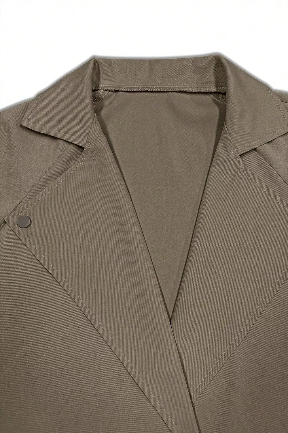 Trendsi Wide Lapels Belt Trench Coat -