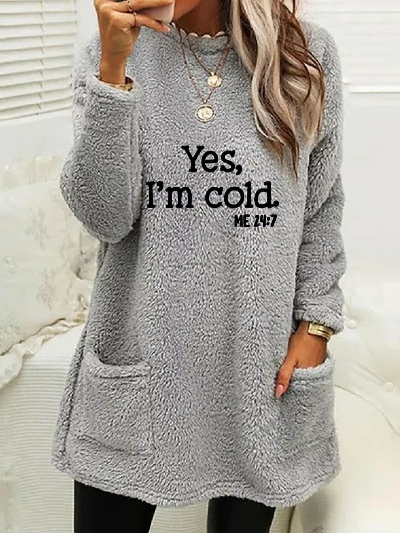 Trendsi Full Size Letter Long Sleeve Fleece Sweatshirt Plus Size -
