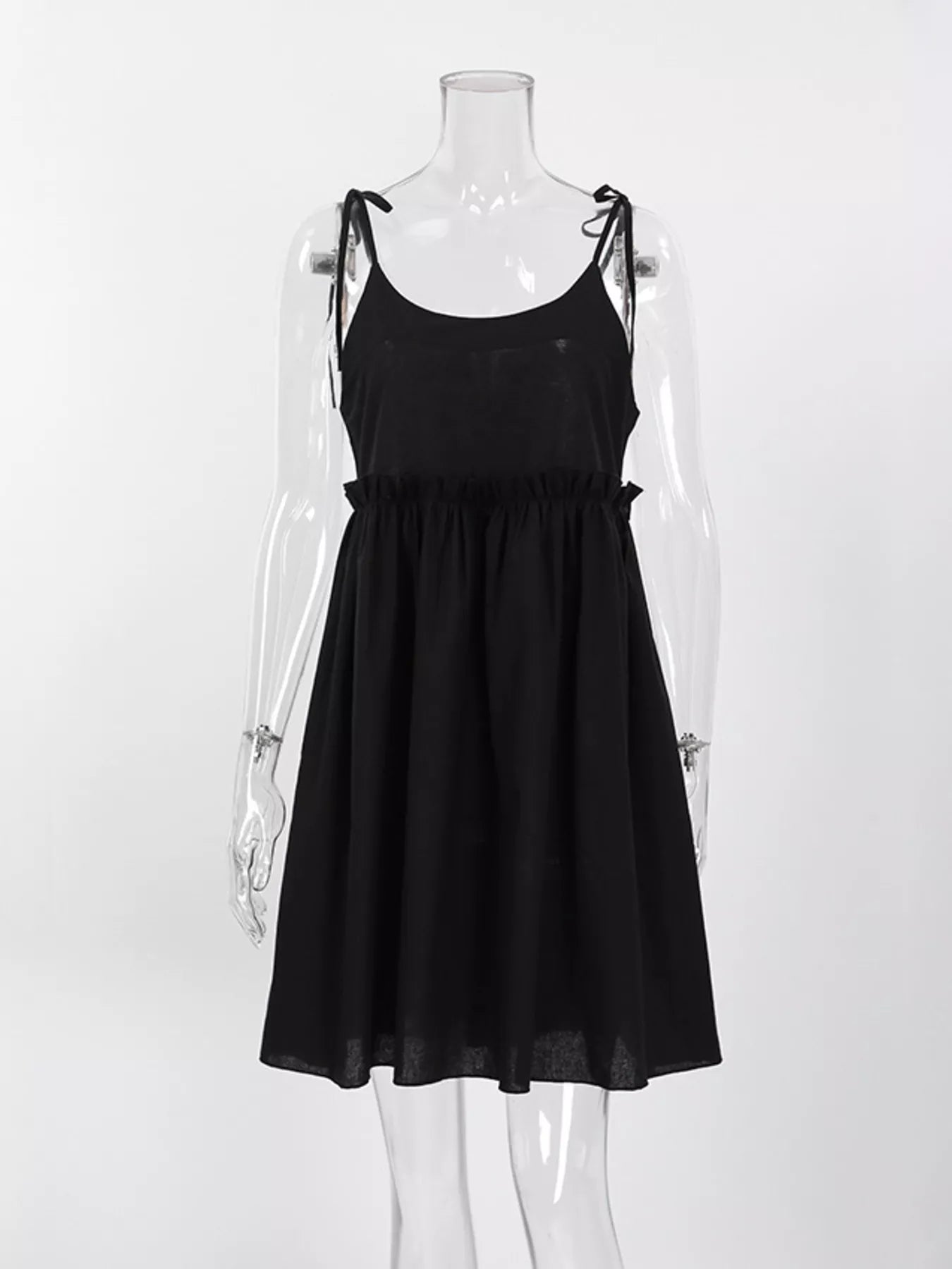 Trendsi Frill Tie Shoulder Mini Dress -