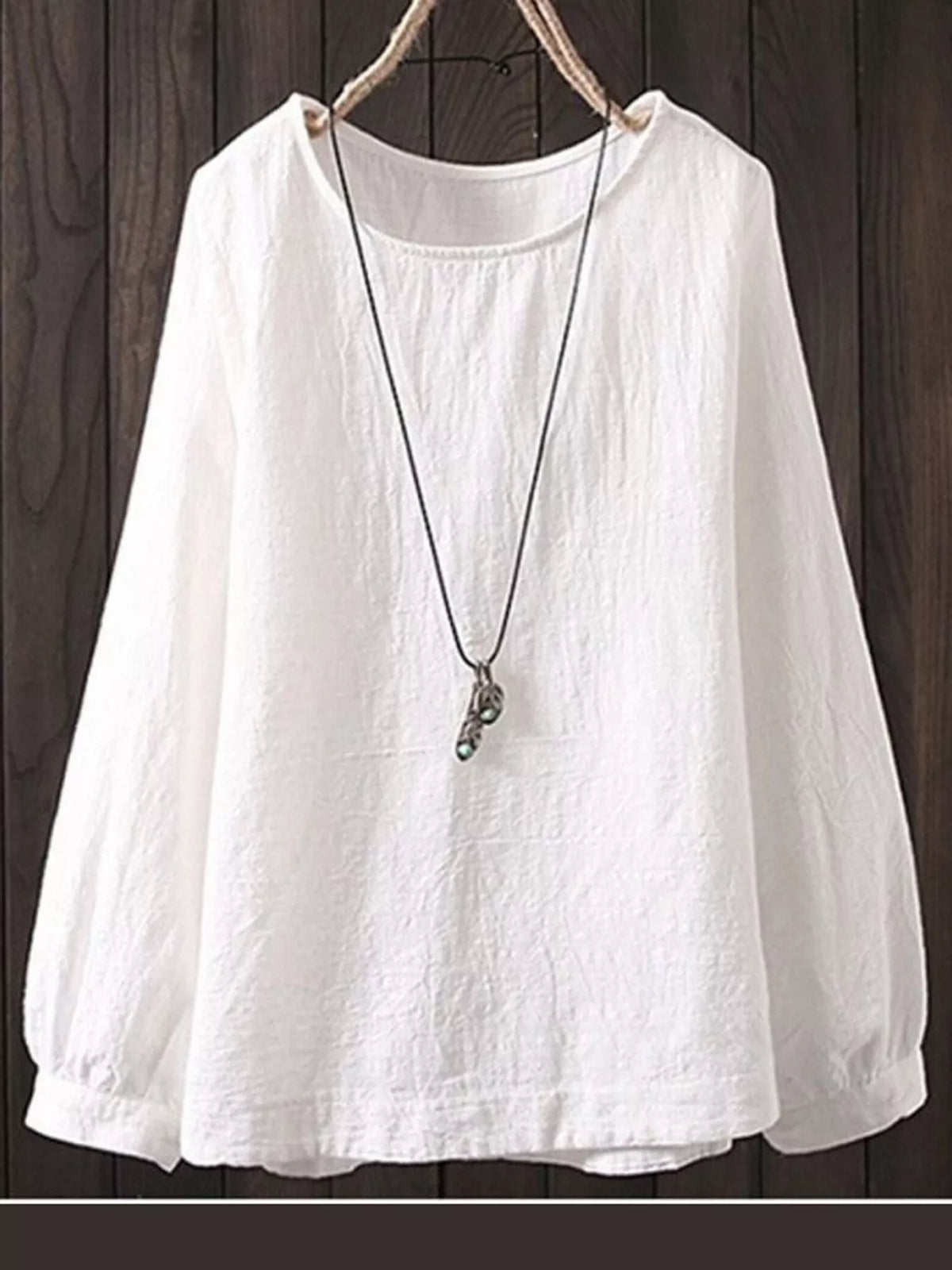 Loose Fit Long Sleeve Blouse — garment front