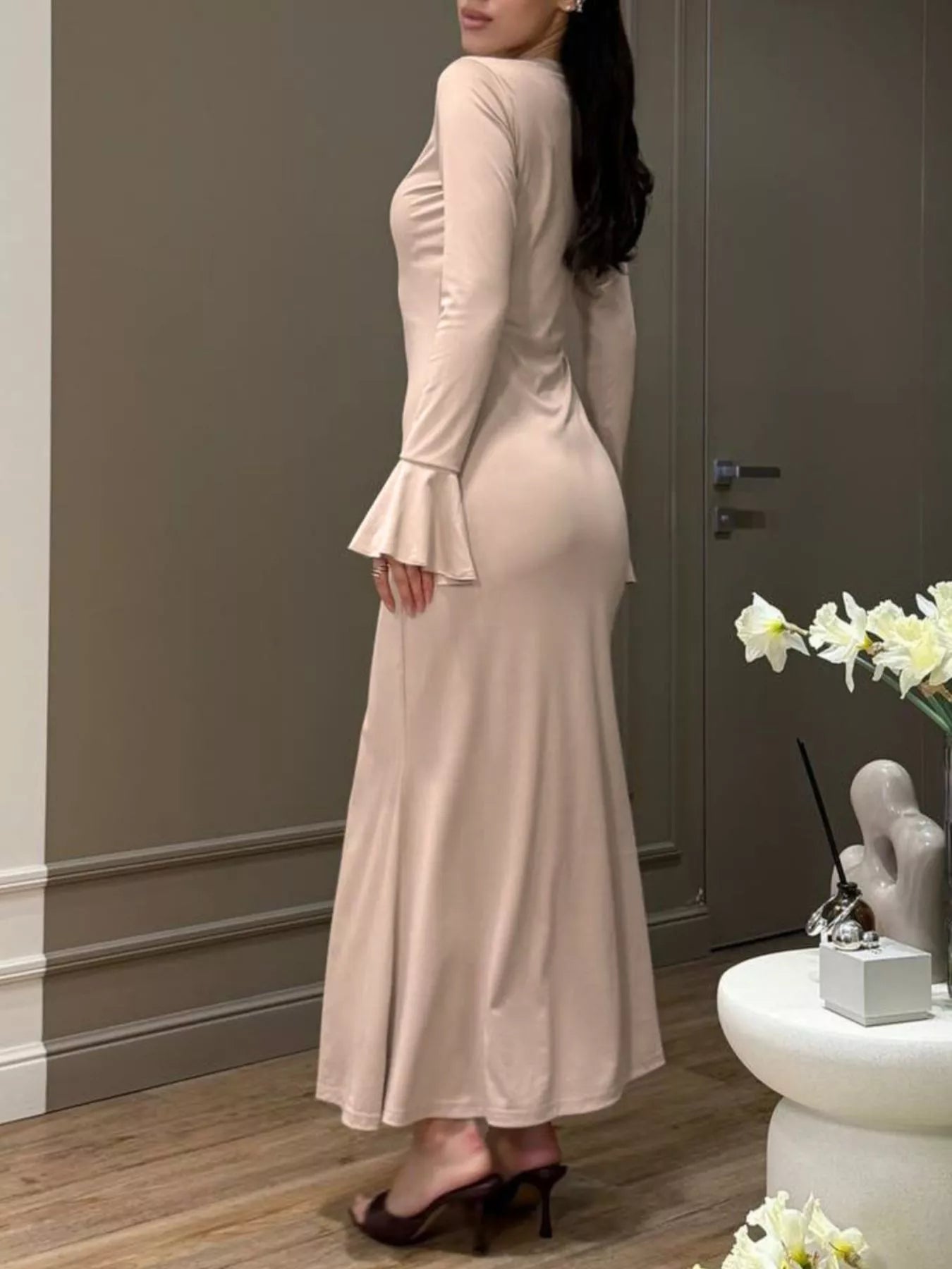 Trendsi Button-Down Bodycon Maxi Dress -
