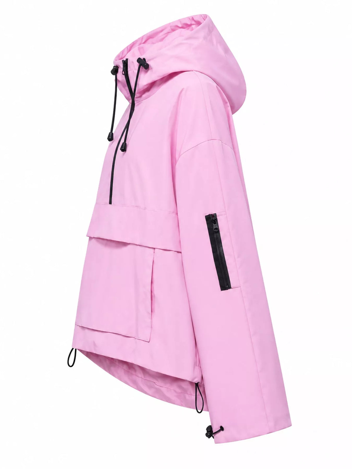 Half-Zip Hooded Anorak Jacket — side view