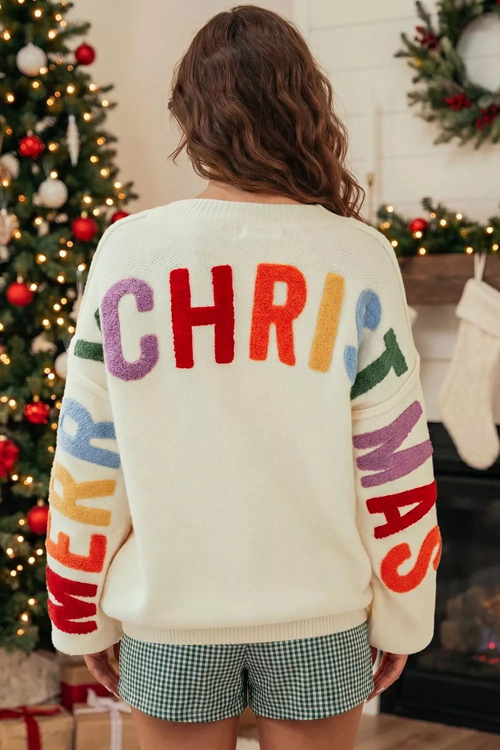 Trendsi 'HO HO HO' Button Up Knit Cardigan -