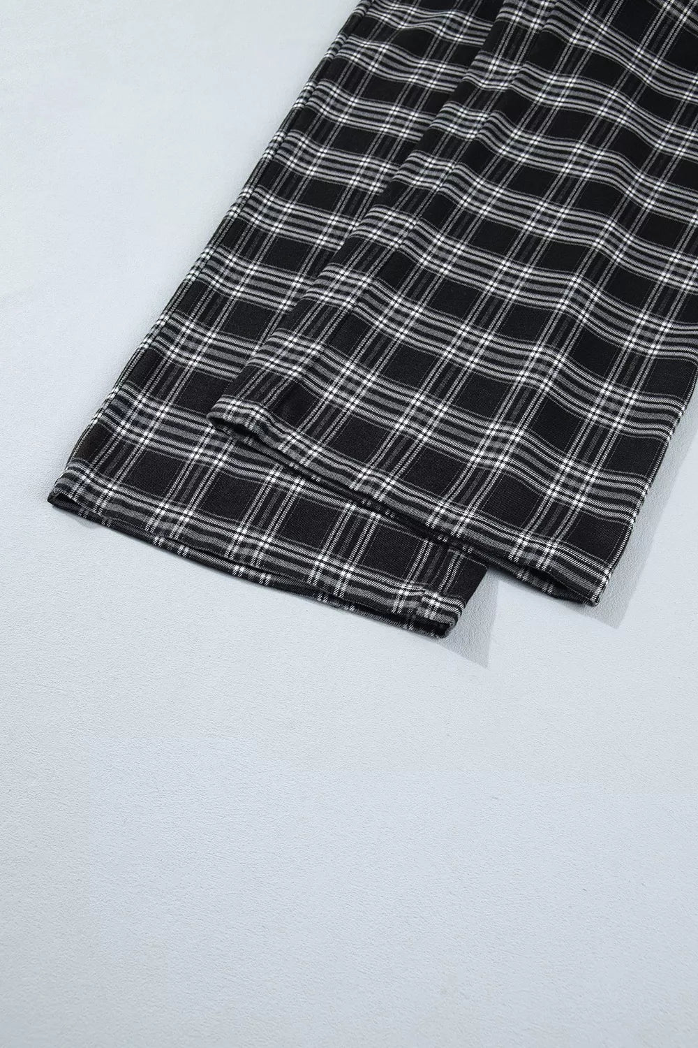 Trendsi Plaid Wide-Leg Drawstring Pants -