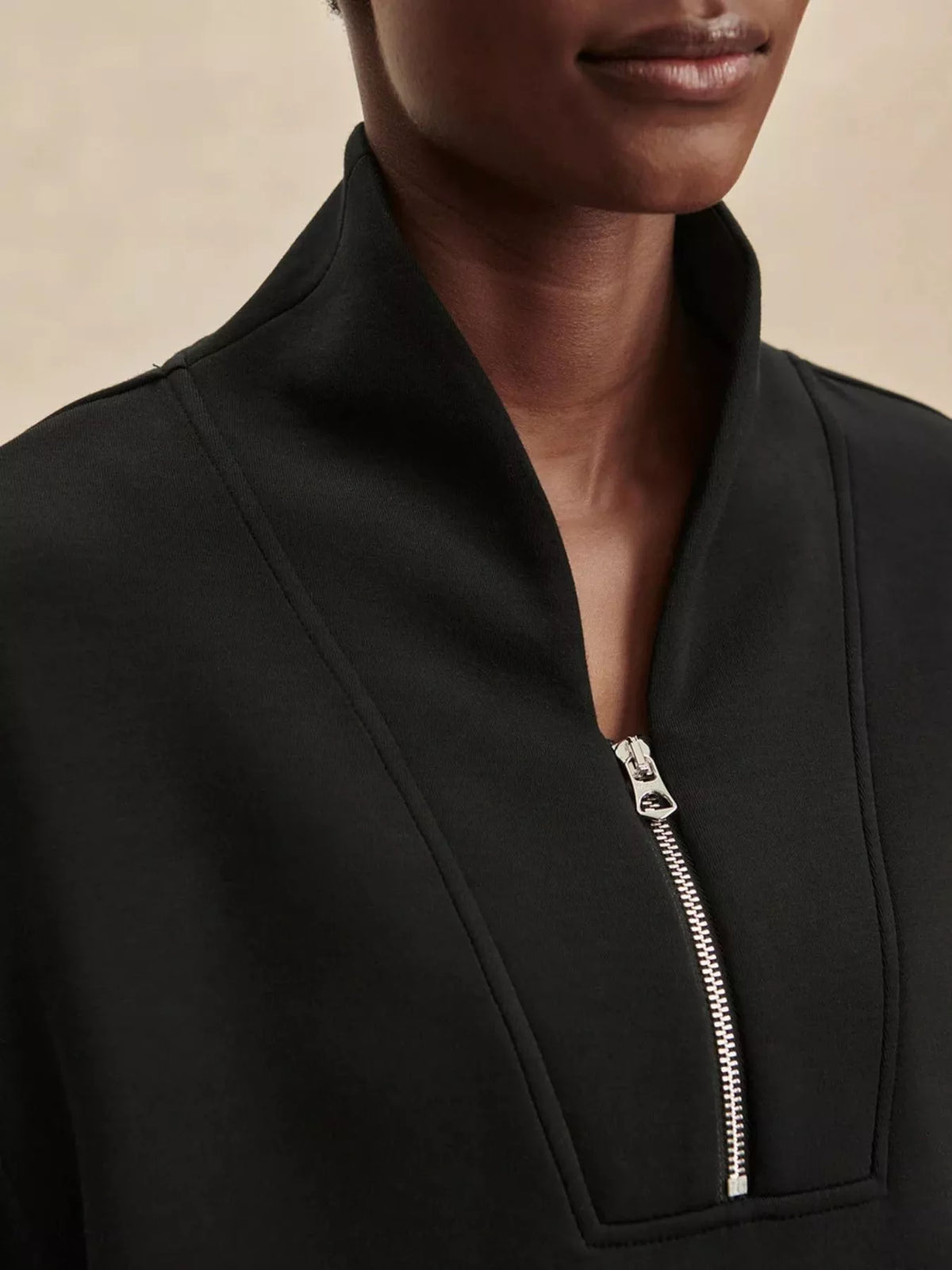 Trendsi Quarter-Zip Sweatshirt and Wide-Leg Pants Set -