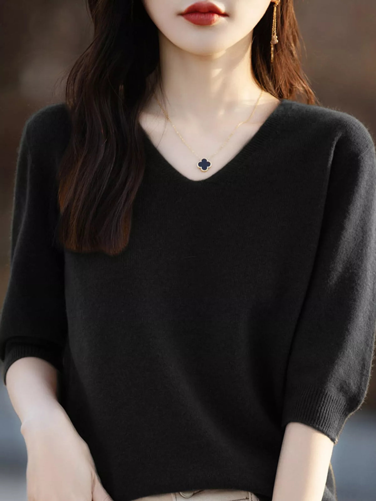 Short-sleeve sweater