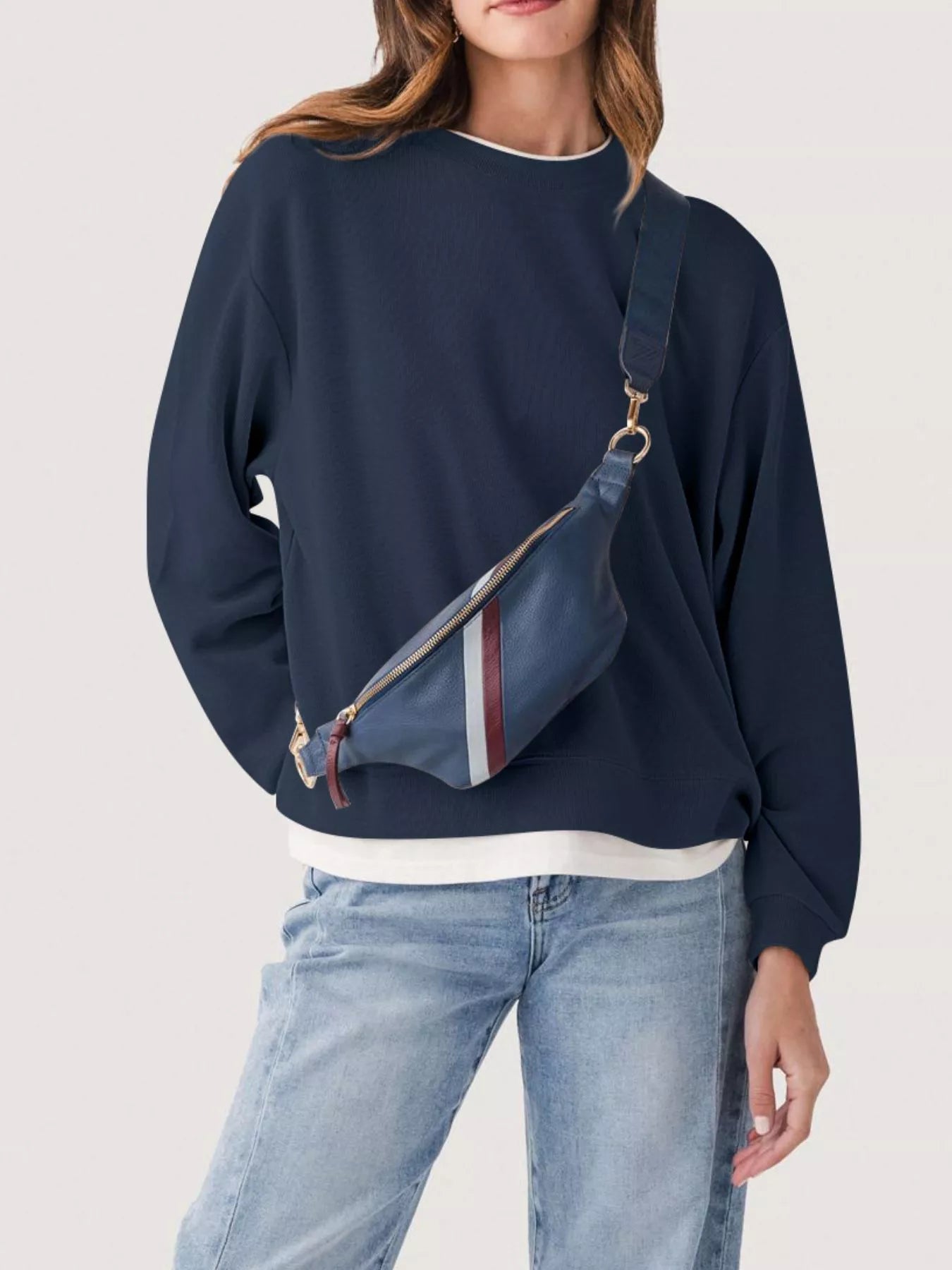 Trendsi Oversized Crew Neck Sweatshirt -