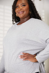 Trendsi Double Take Seam Detail Round Neck Long Sleeve Top -