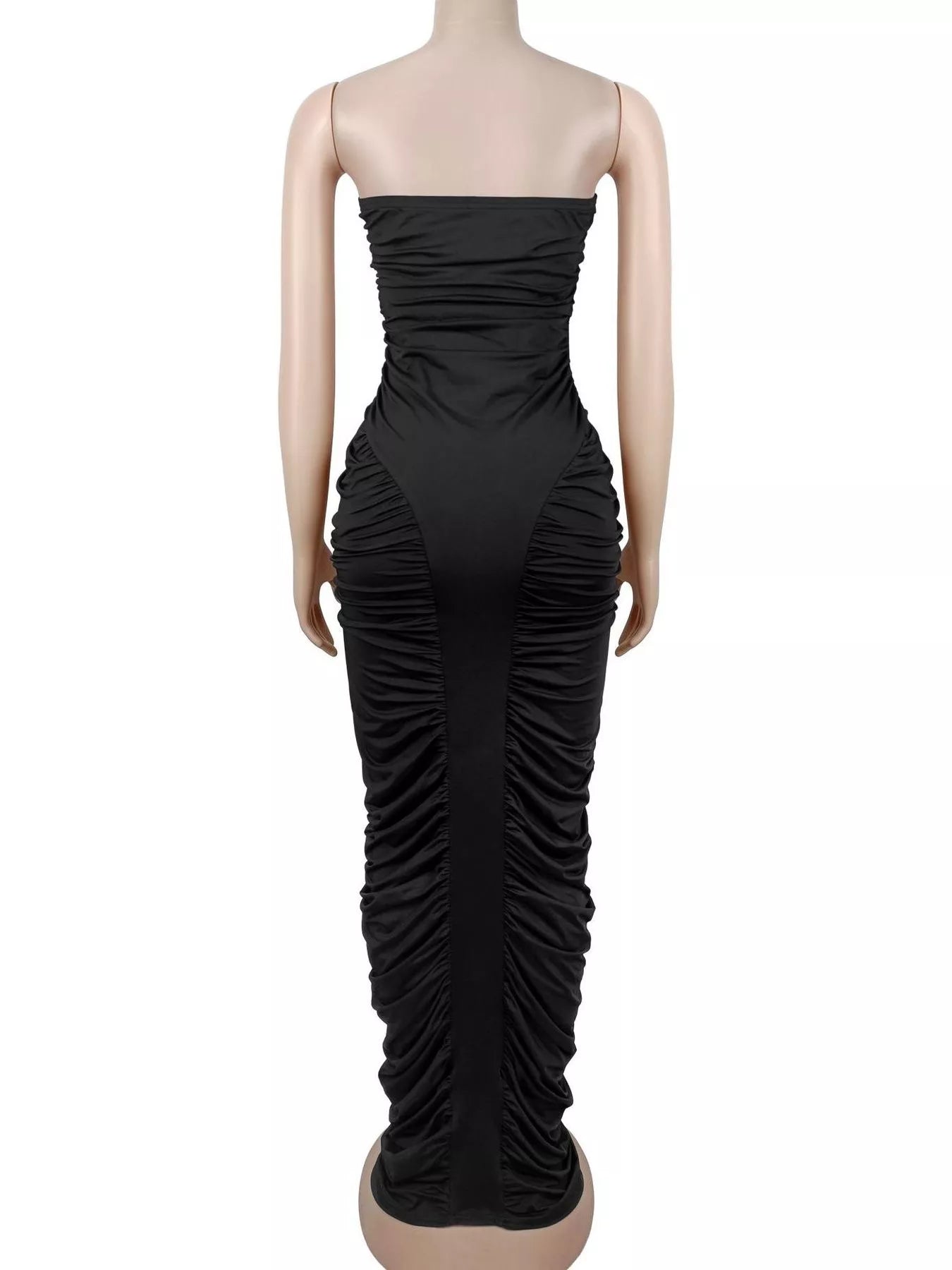 Trendsi Strapless Ruched Bodycon Maxi Dress -