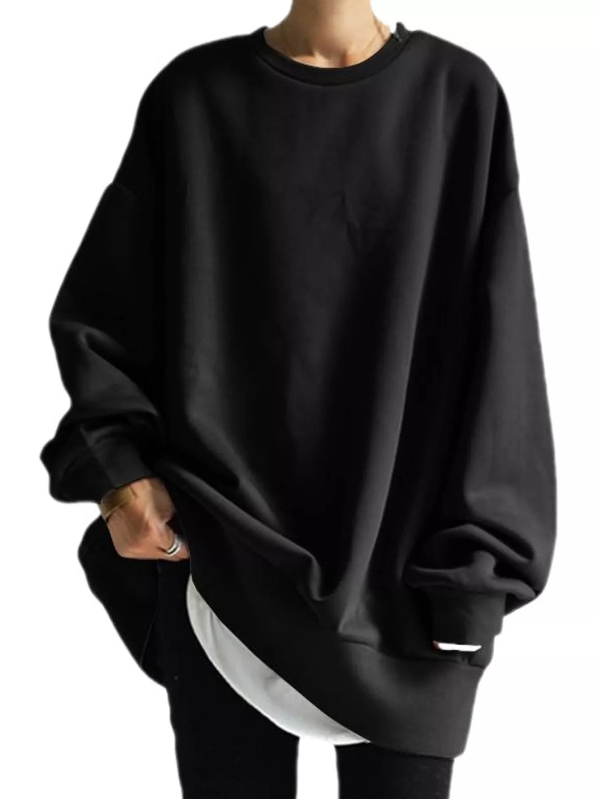 Black relaxed sweatshirt