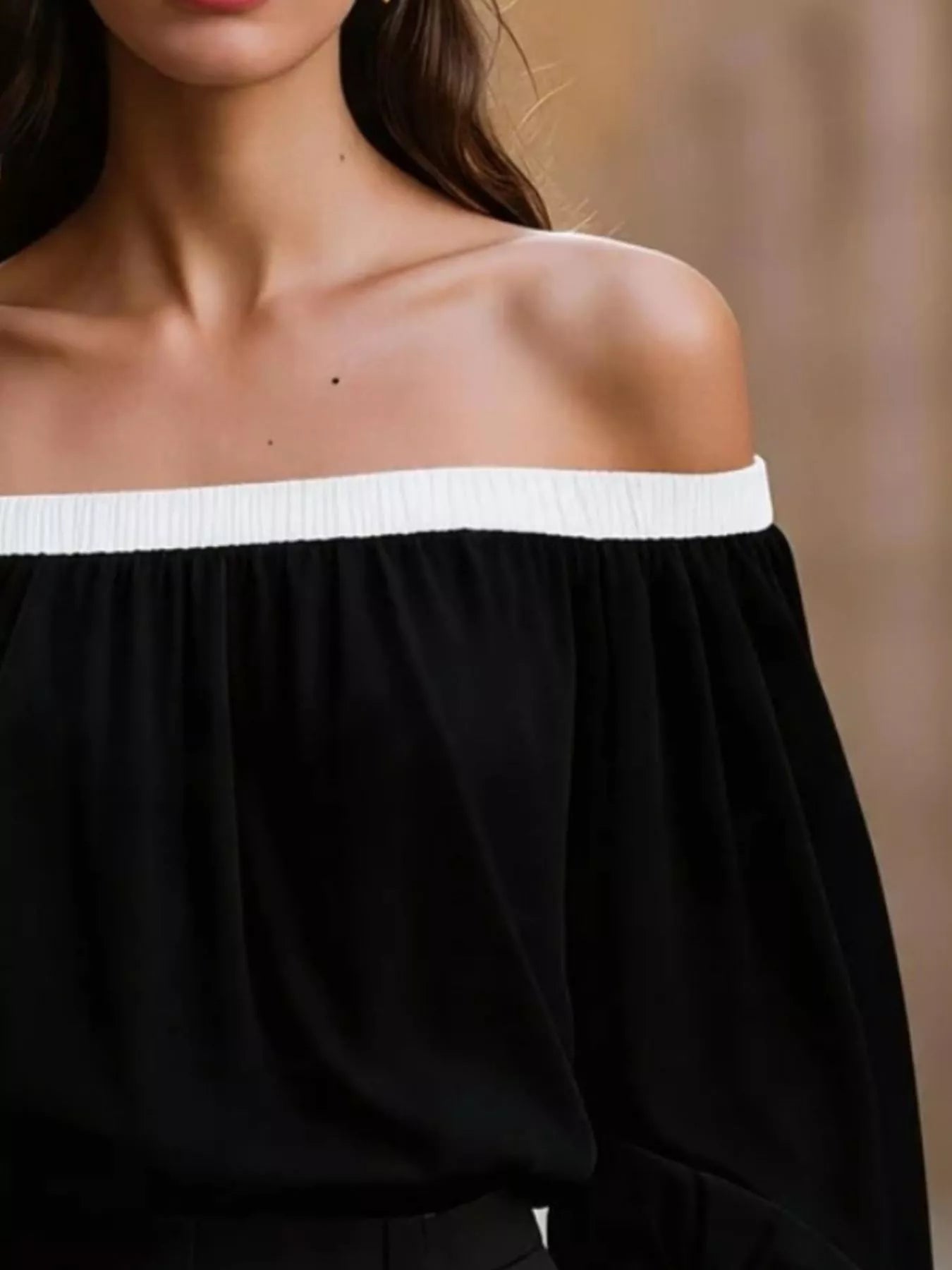 Trendsi Off Shoulder Lantern Sleeve Blouse -