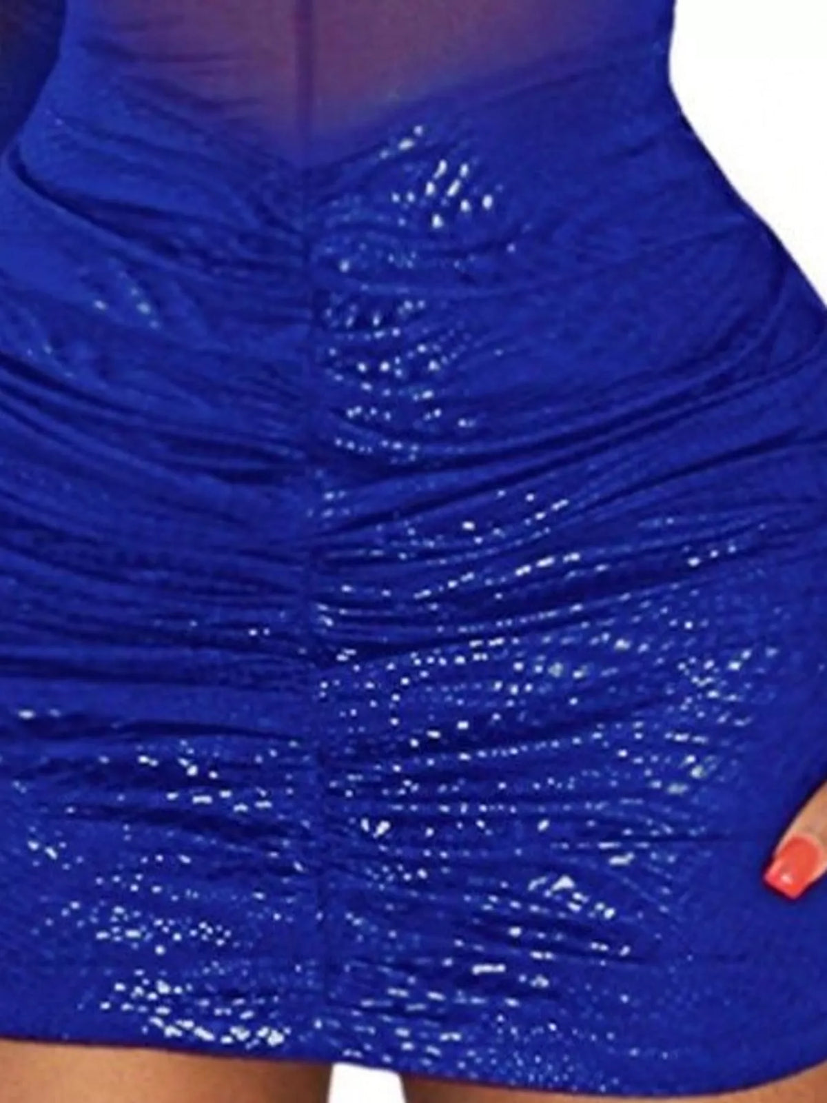Round neck long sleeve mini dress, construction and design details