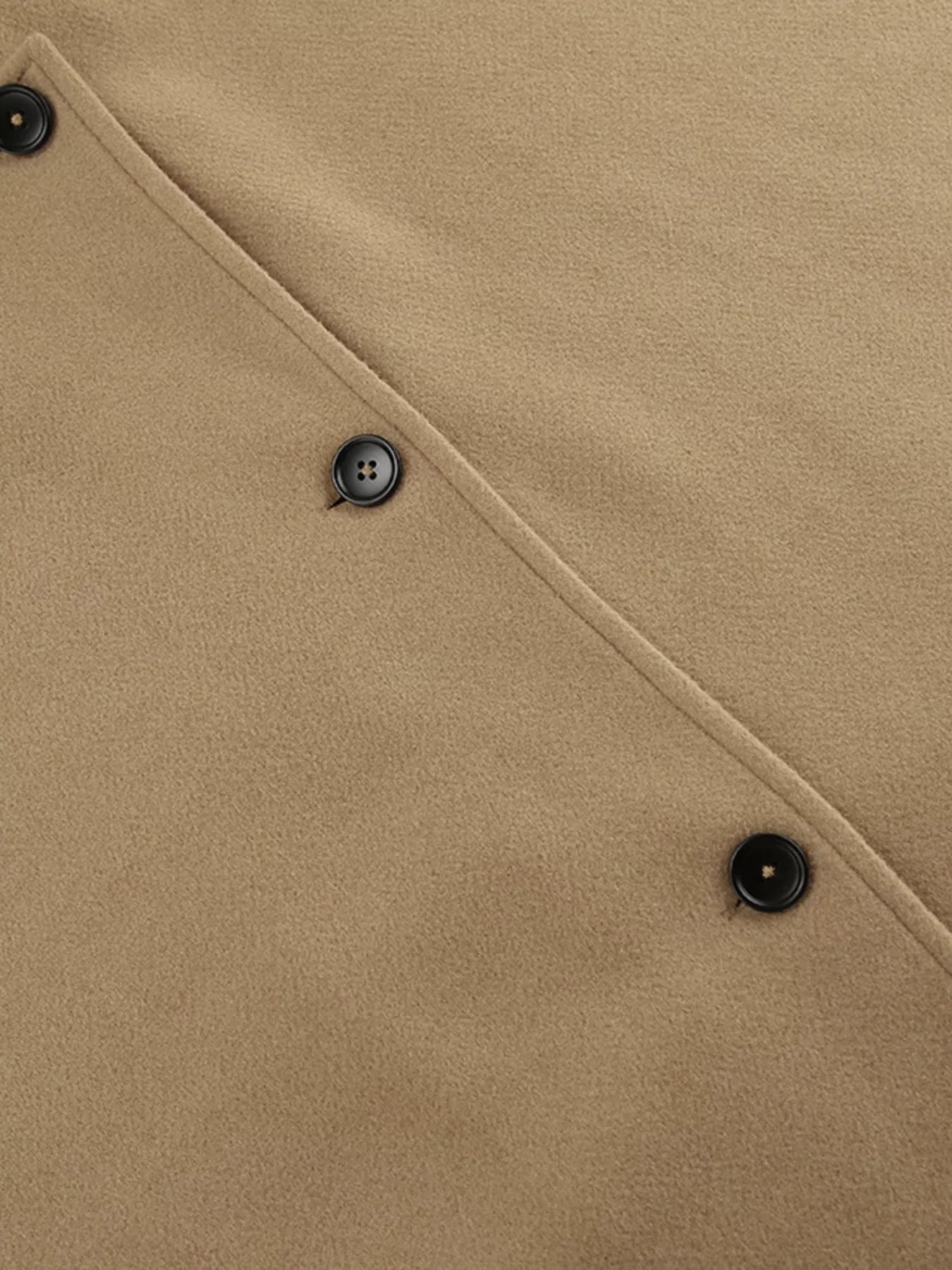 Trendsi Oversized Lapel Collar Button-Down Coat -