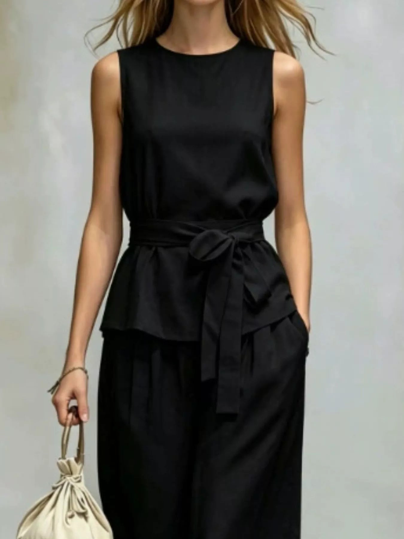 Trendsi Sleeveless Top and Wide-Leg Pants Set -