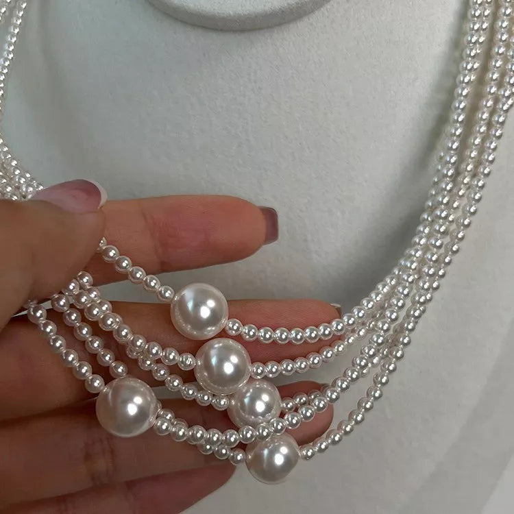 Trendsi Pearl Bead Choker Necklace -