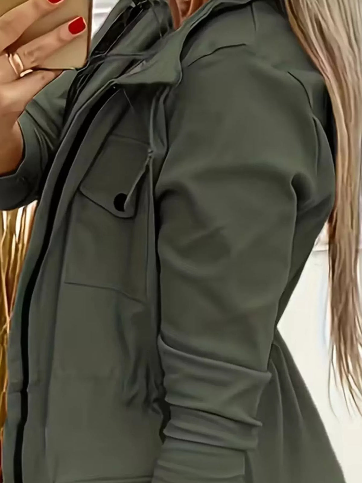 Multi-Pocket Zip-Up Jacket — garment construction details