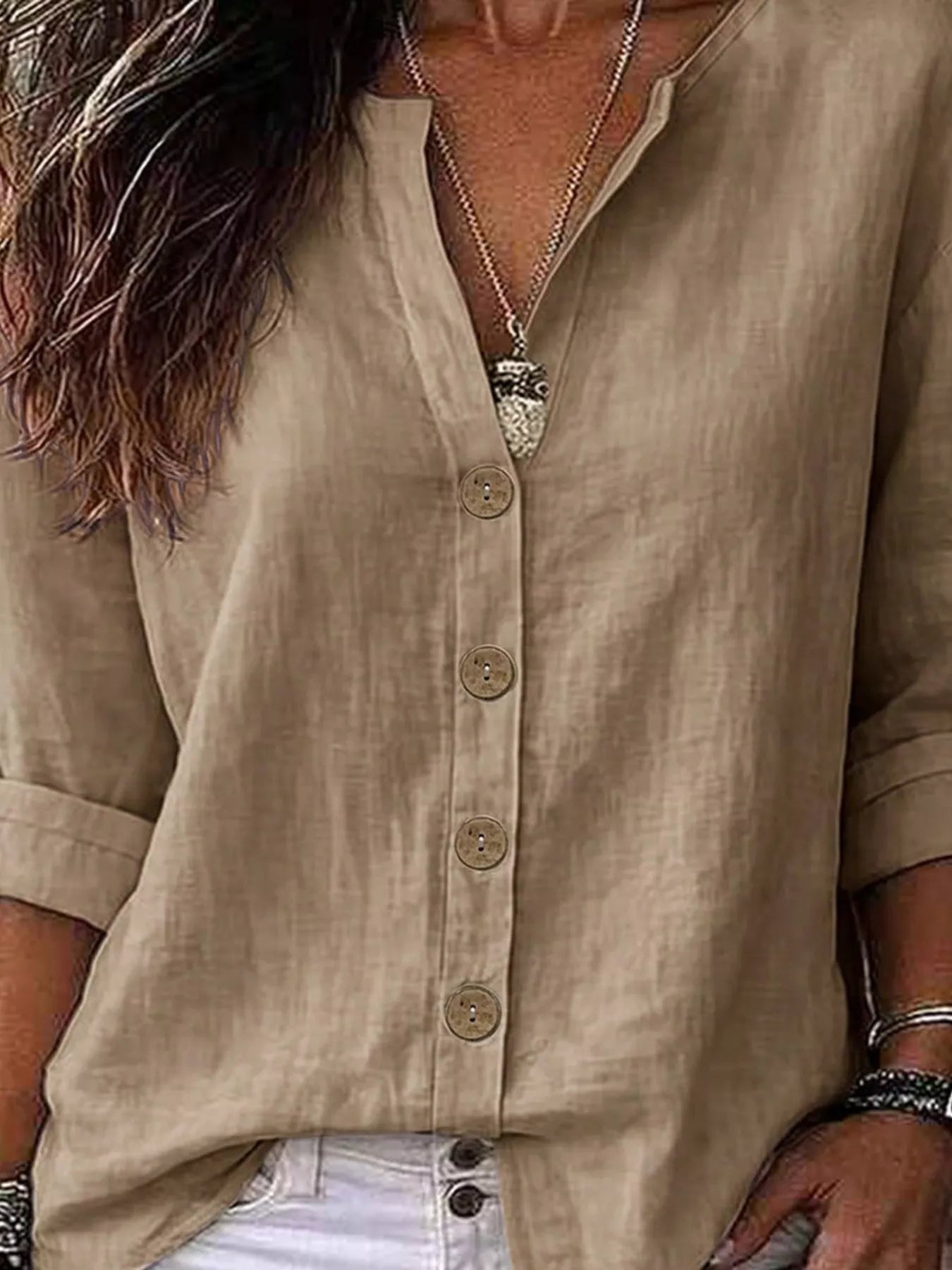Trendsi Button Up Long Sleeve Shirt -