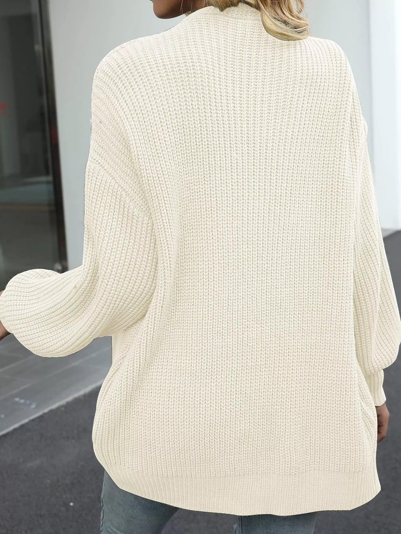 Trendsi Chunky Knit Open Front Cardigan -